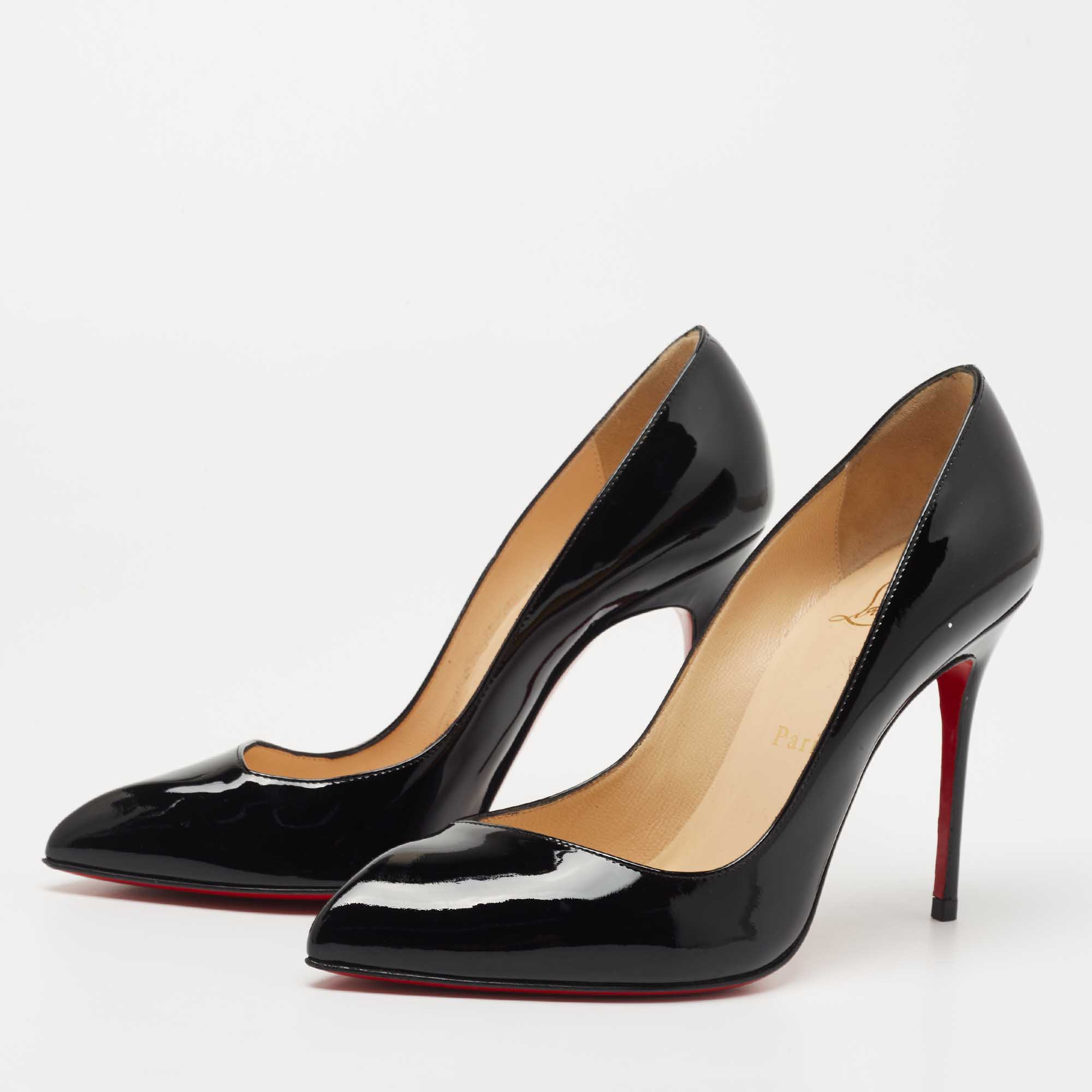 

Christian Louboutin Black Patent Leather Corneille Pumps Size