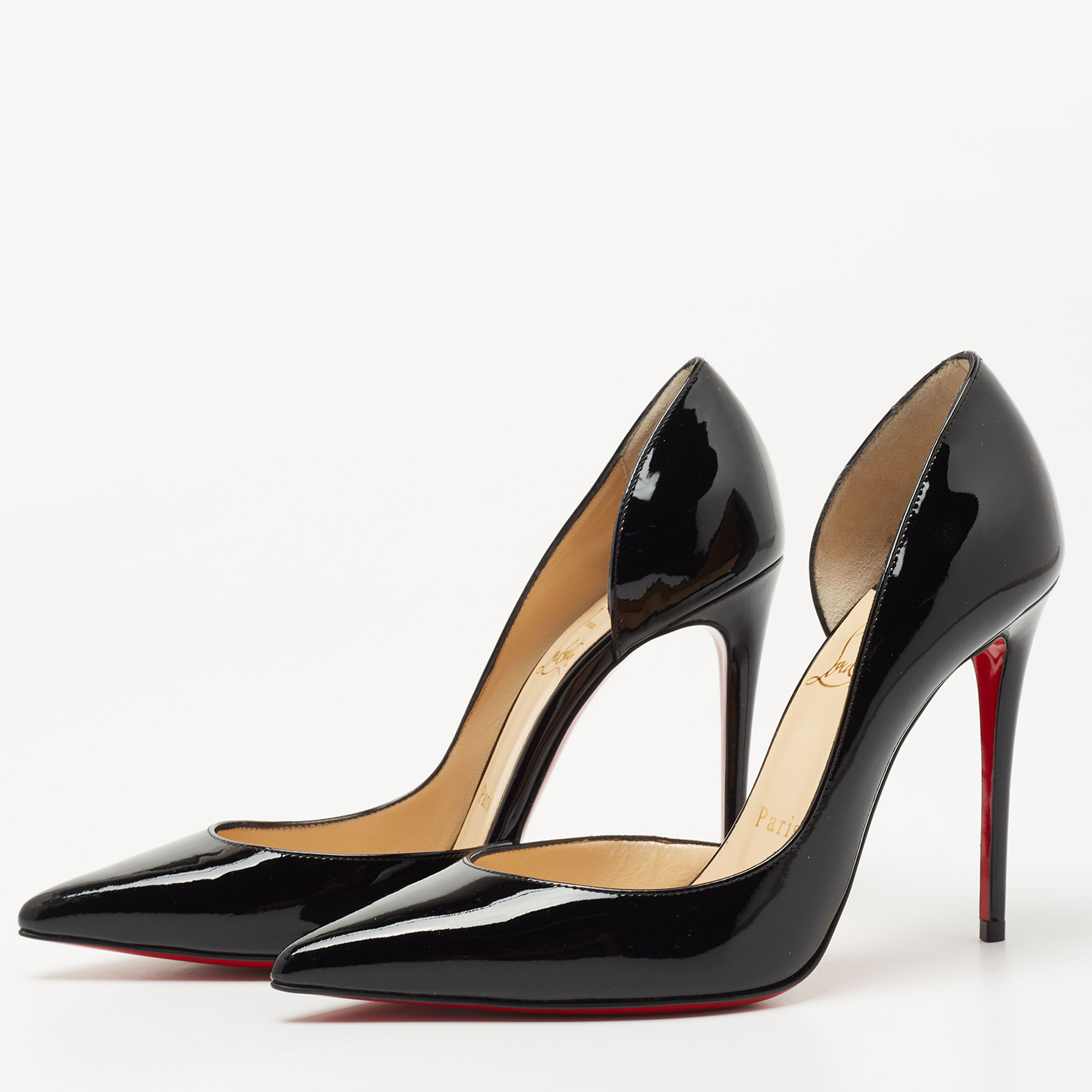 

Christian Louboutin Black Patent Leather Iriza Pumps Size