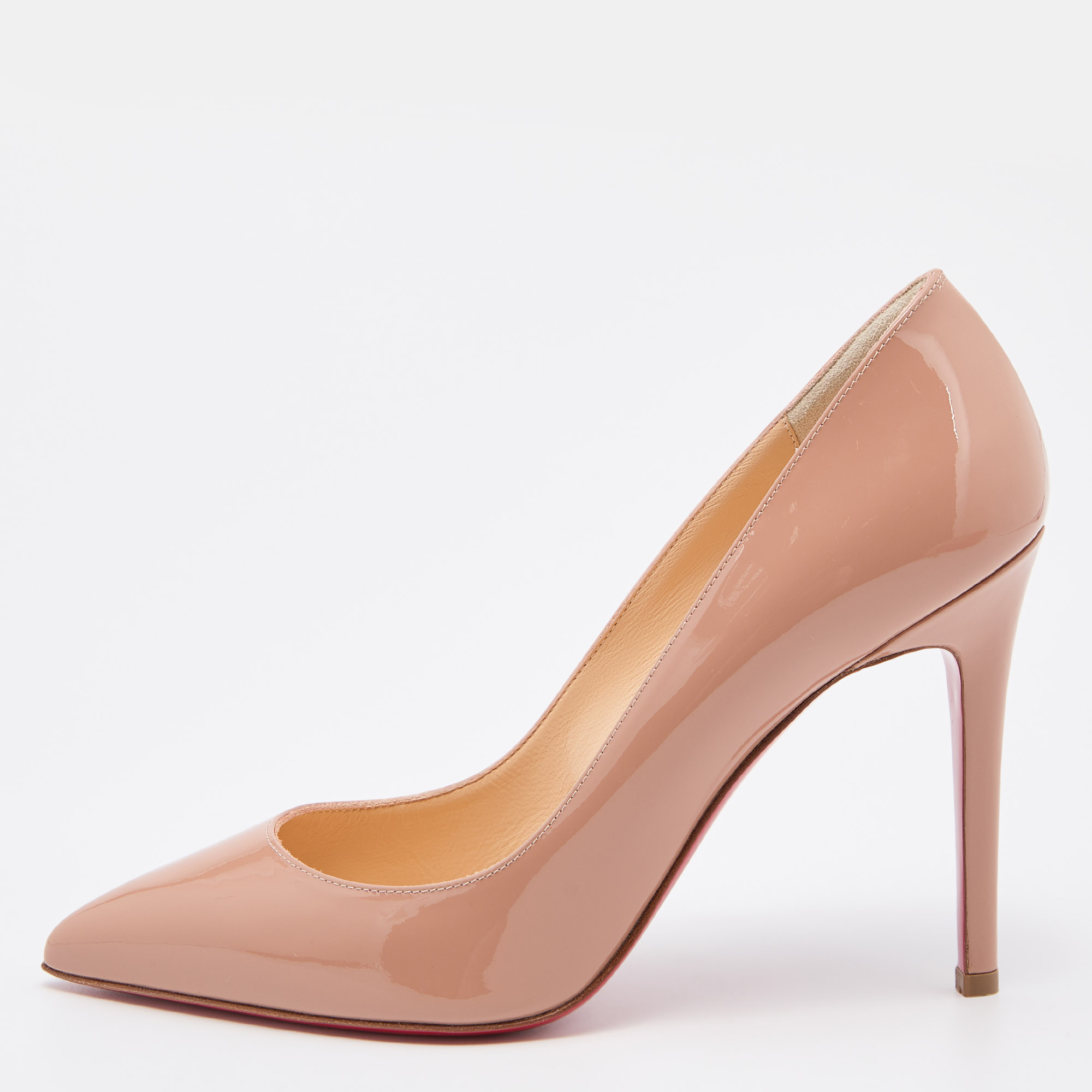 Christian Louboutin Nude Patent Leather Pigalle Pumps Size 39 Christian Louboutin | The Luxury