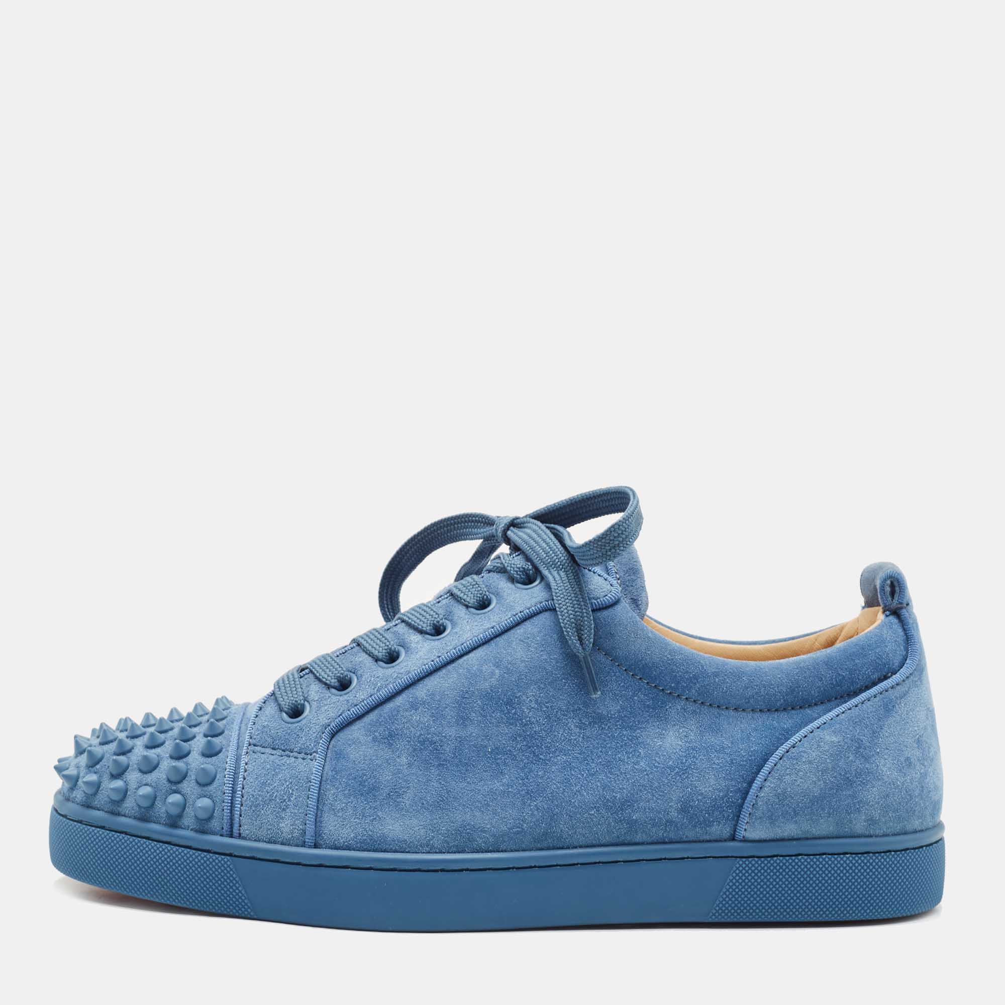 Christian Louboutin Louis Junior Spikes Orlato Tie-dye Sneakers in Blue for  Men