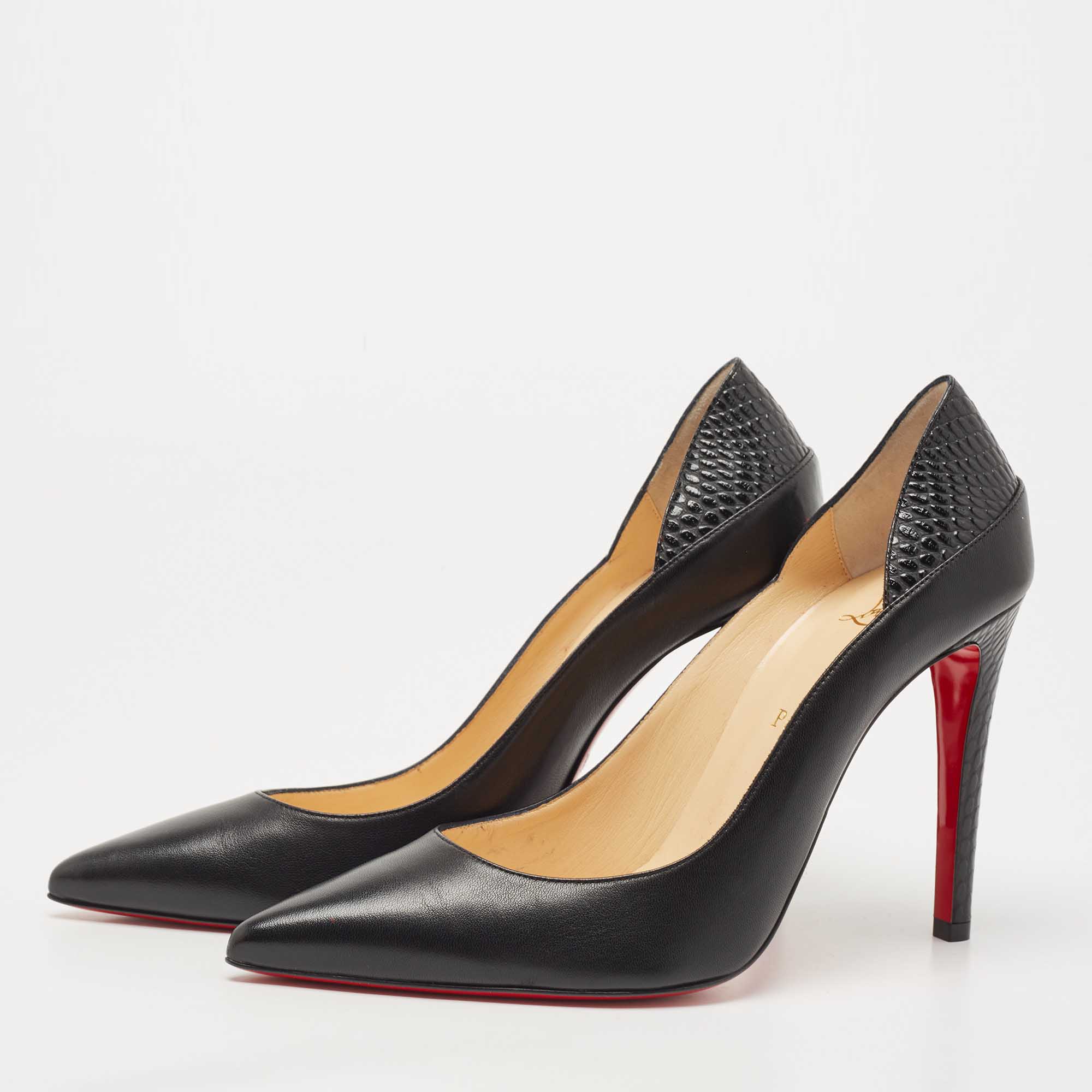 

Christian Louboutin Black Leather Maastricht Pumps Size