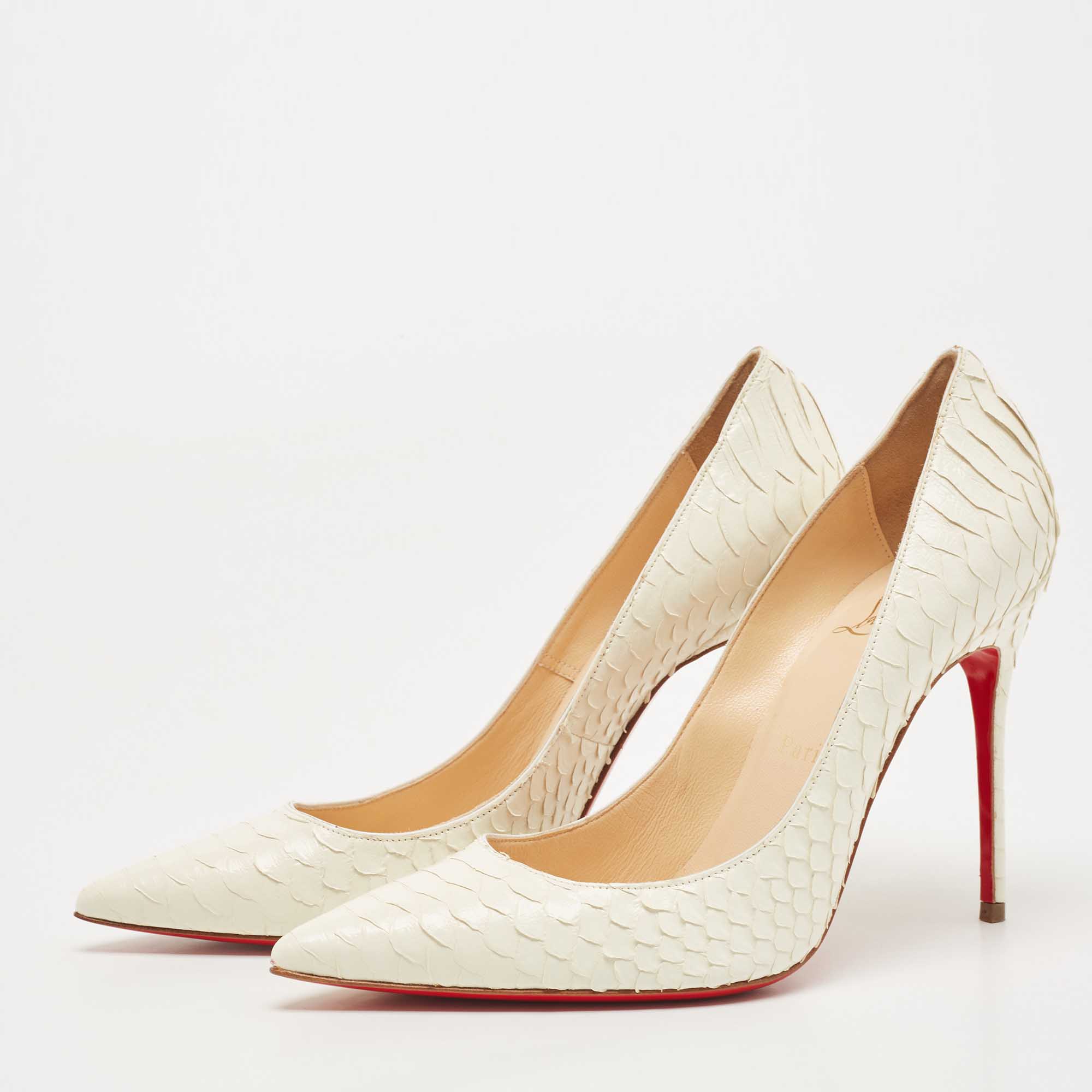 

Christian Louboutin Off White Python Kate Pumps Size
