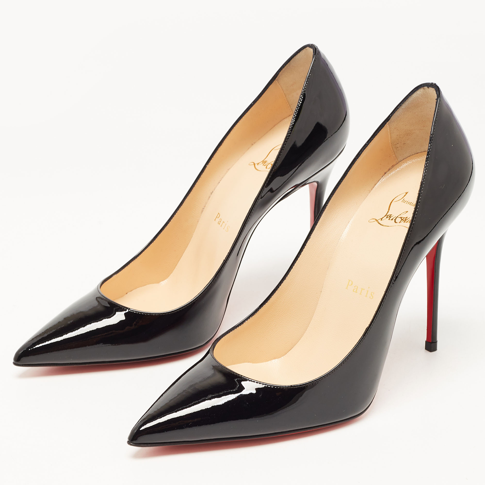 

Christian Louboutin Black Patent Leather Kate Pumps Size