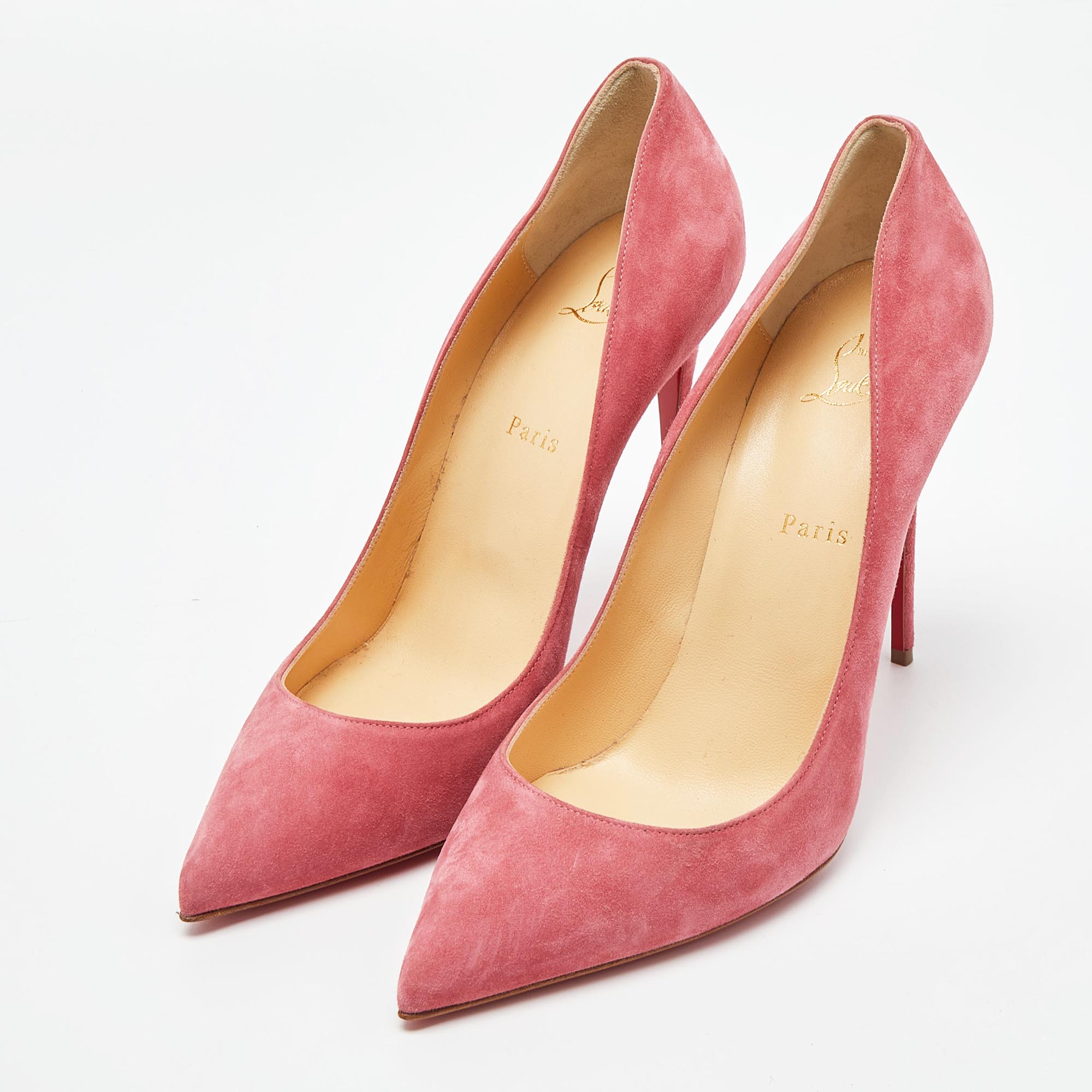 

Christian Louboutin Pink Suede Pigalle Follies Pumps Size