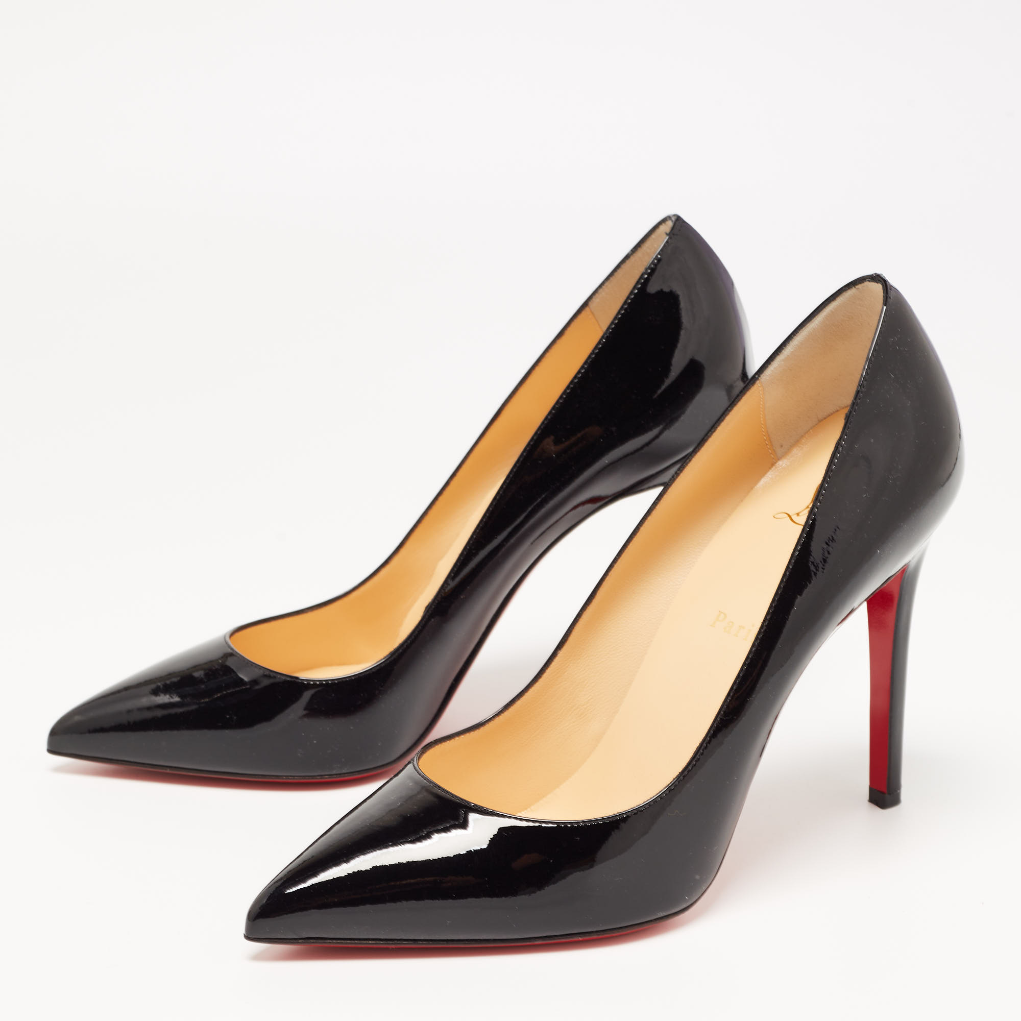 

Christian Louboutin Black Patent Leather Pigalle Pointed Toe Pumps Size