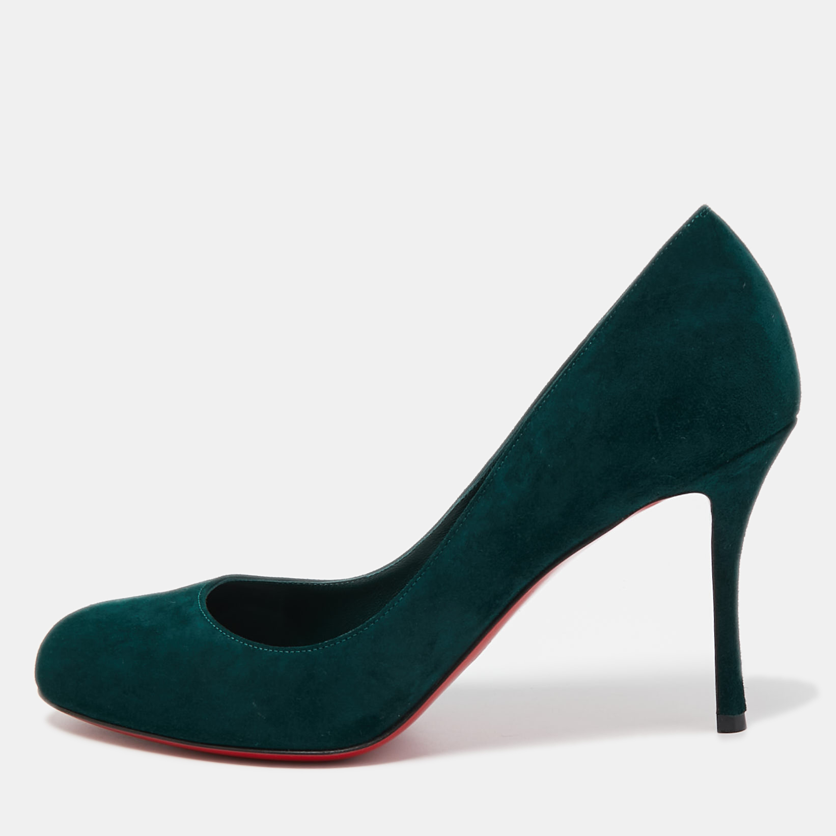 

Christian Louboutin Green Suede Ron Ron Pumps Size