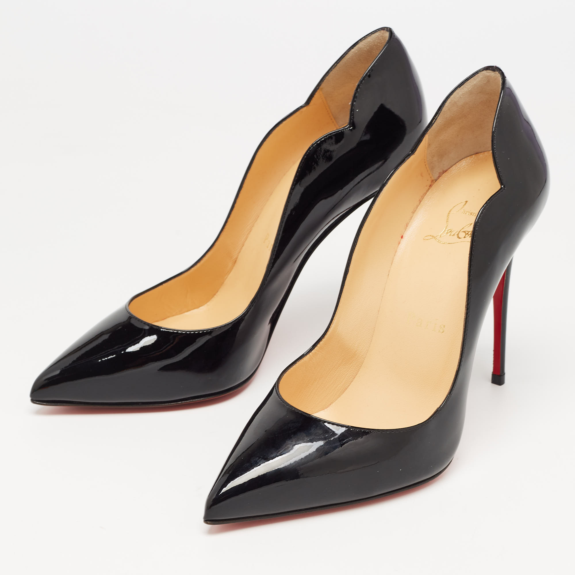 

Christian Louboutin Black Patent Hot Chick Pumps Size