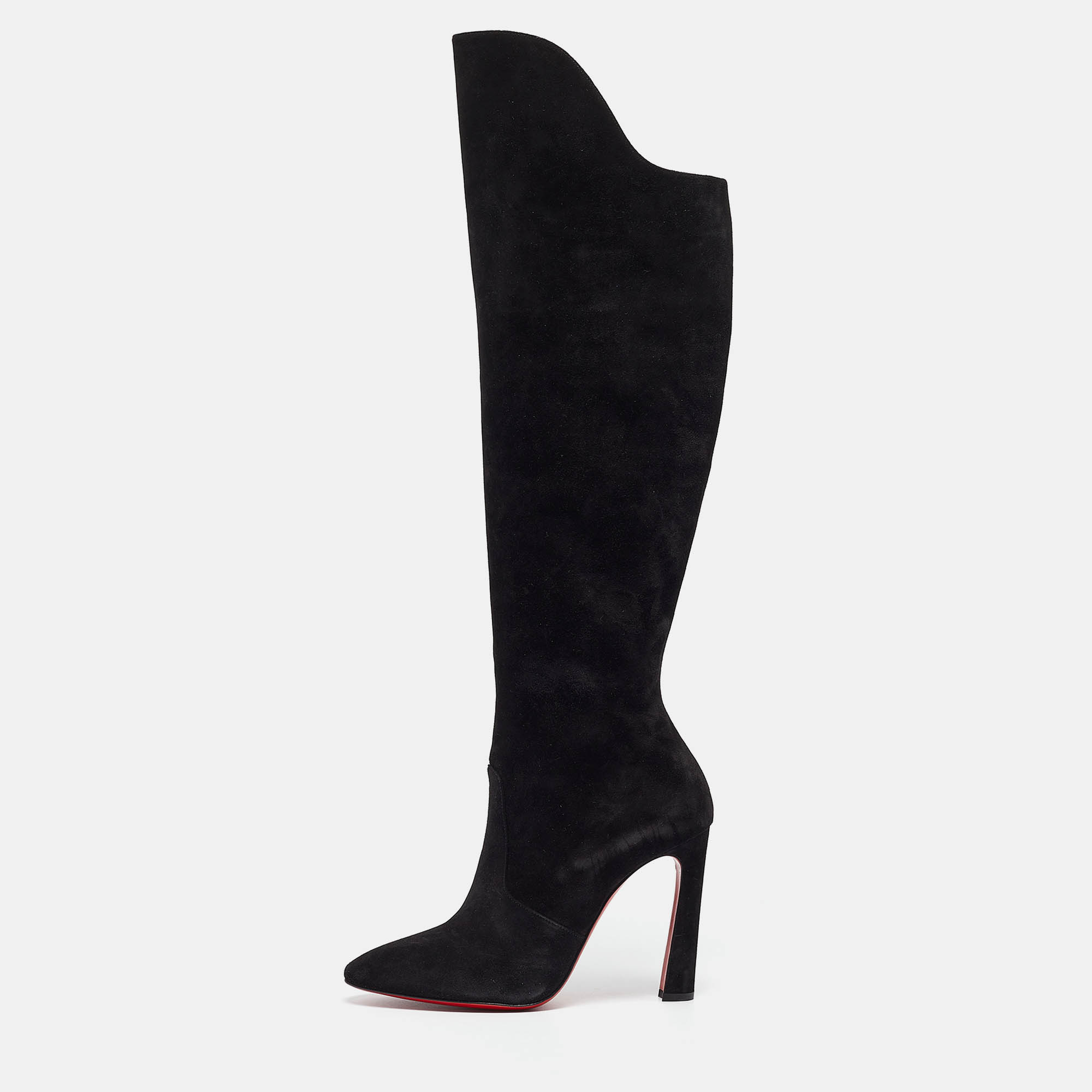 

Christian Louboutin Black Suede Eleonor Knee Length Boots Size