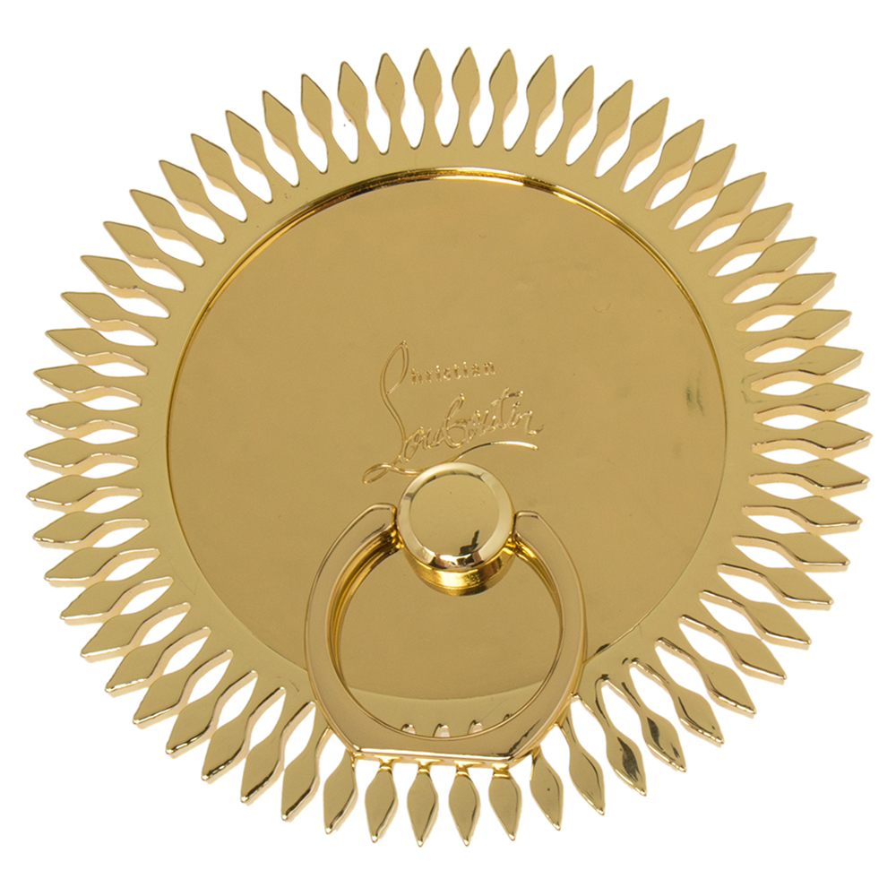 

Christian Louboutin Gold Tone Sun Pocket Mirror