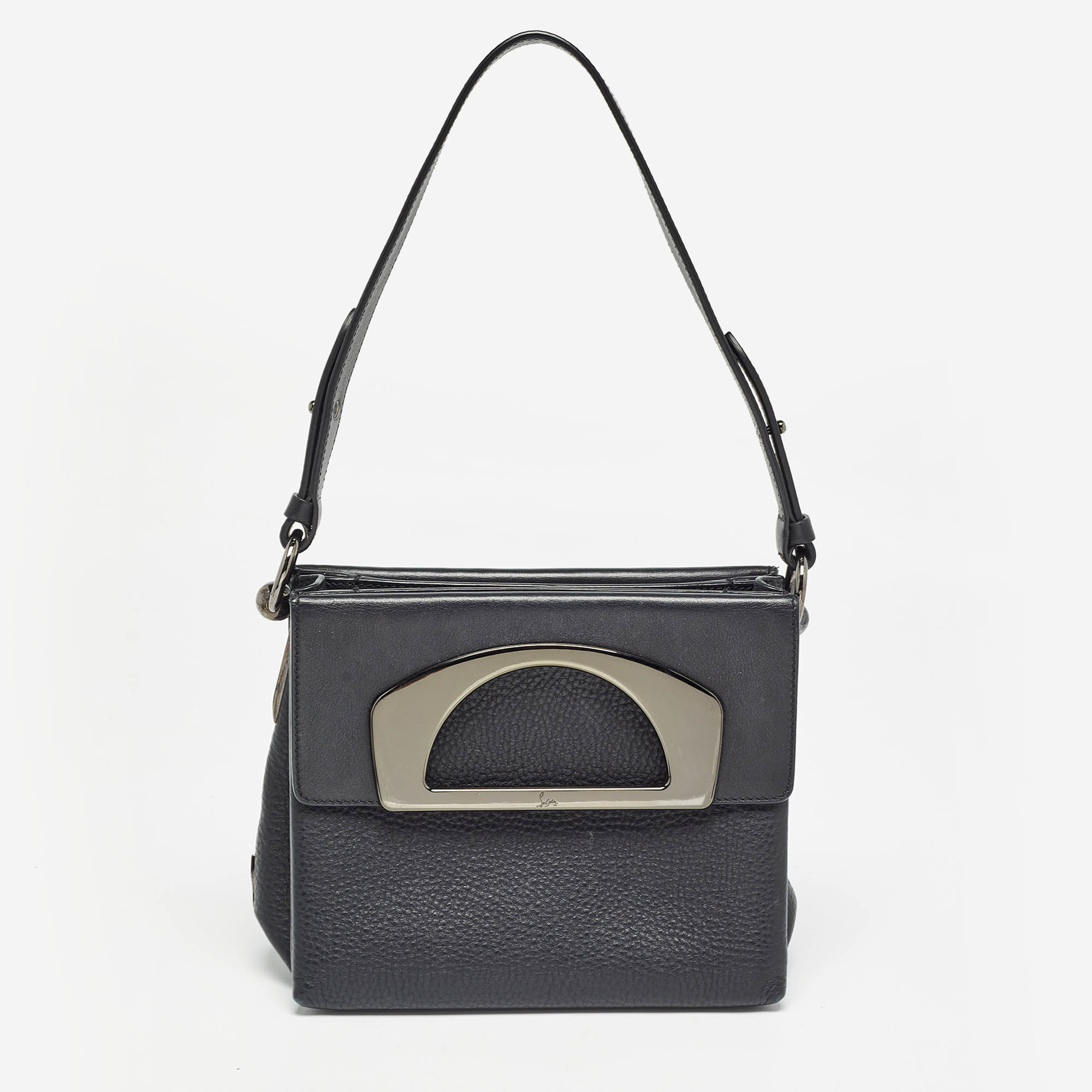 

Christian Louboutin Black Leather Mini Passage Shoulder Bag