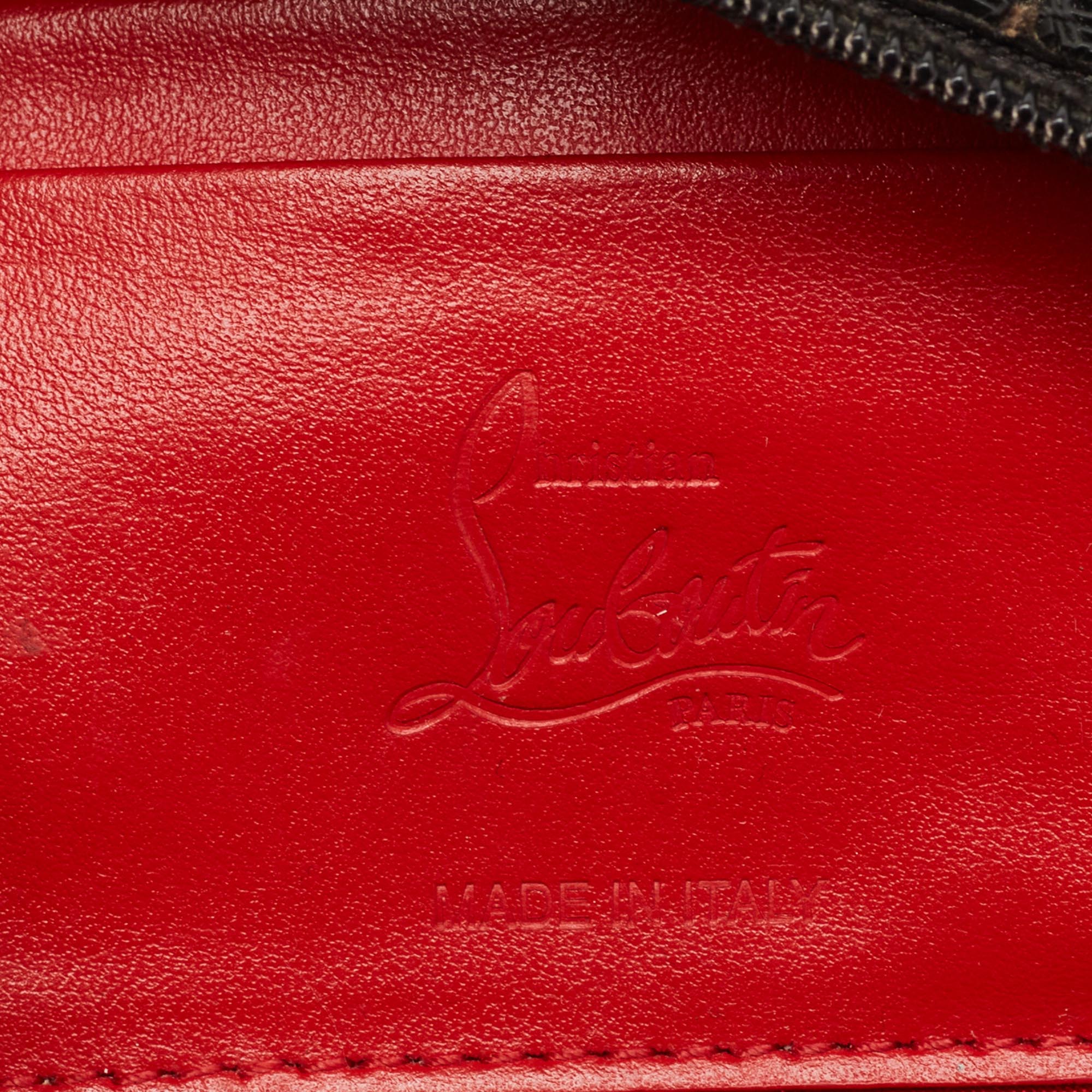Christian Louboutin Black Textured Rubber Blaster Toiletry Pouch 