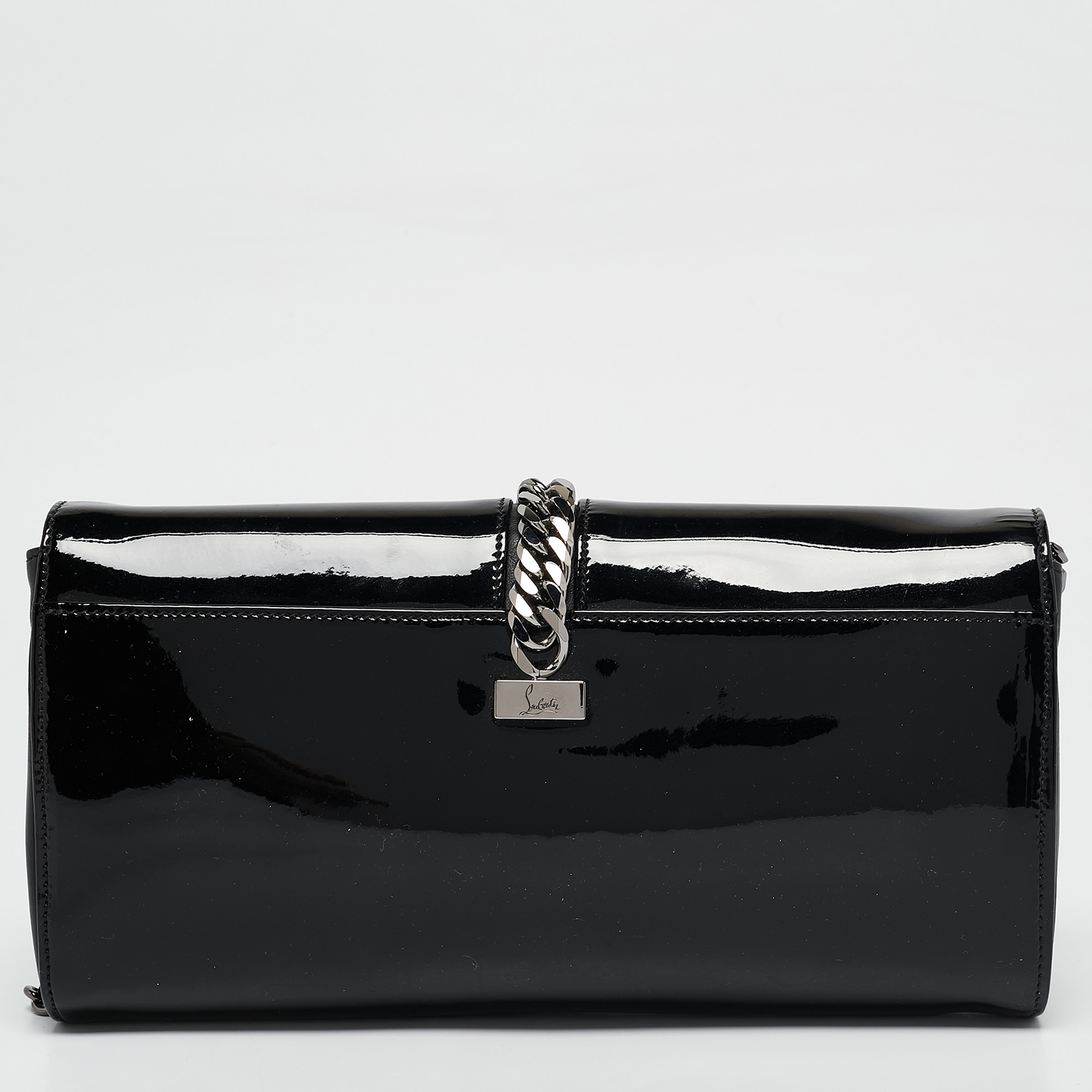 

Christian Louboutin Black Patent Leather Catalina Clutch