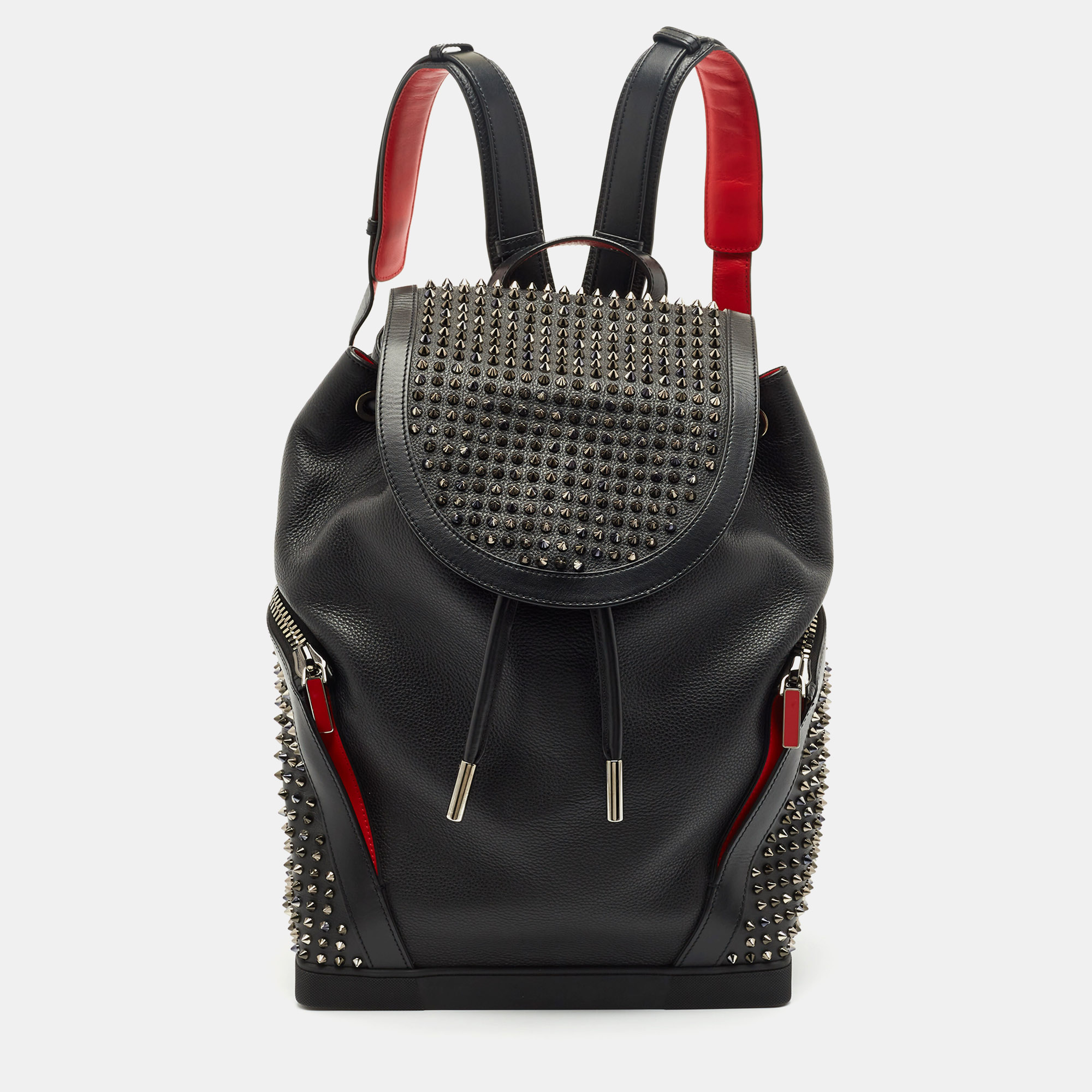 

Christian Louboutin Black Leather and Rubber Explorafunk Backpack