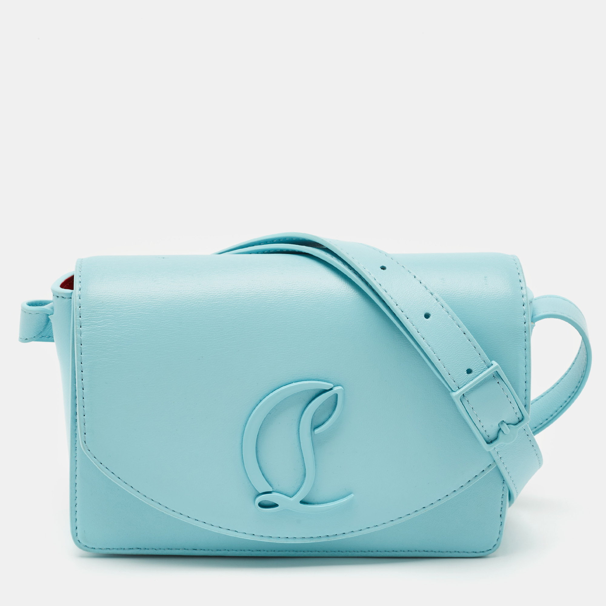 

Christian Louboutin Light Blue Leather  Loubi54 Shoulder Bag