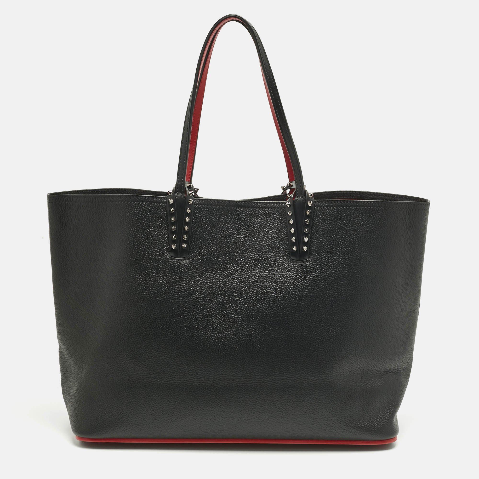 

Christian Louboutin Black/Red Leather and Rubber Large Cabata Tote