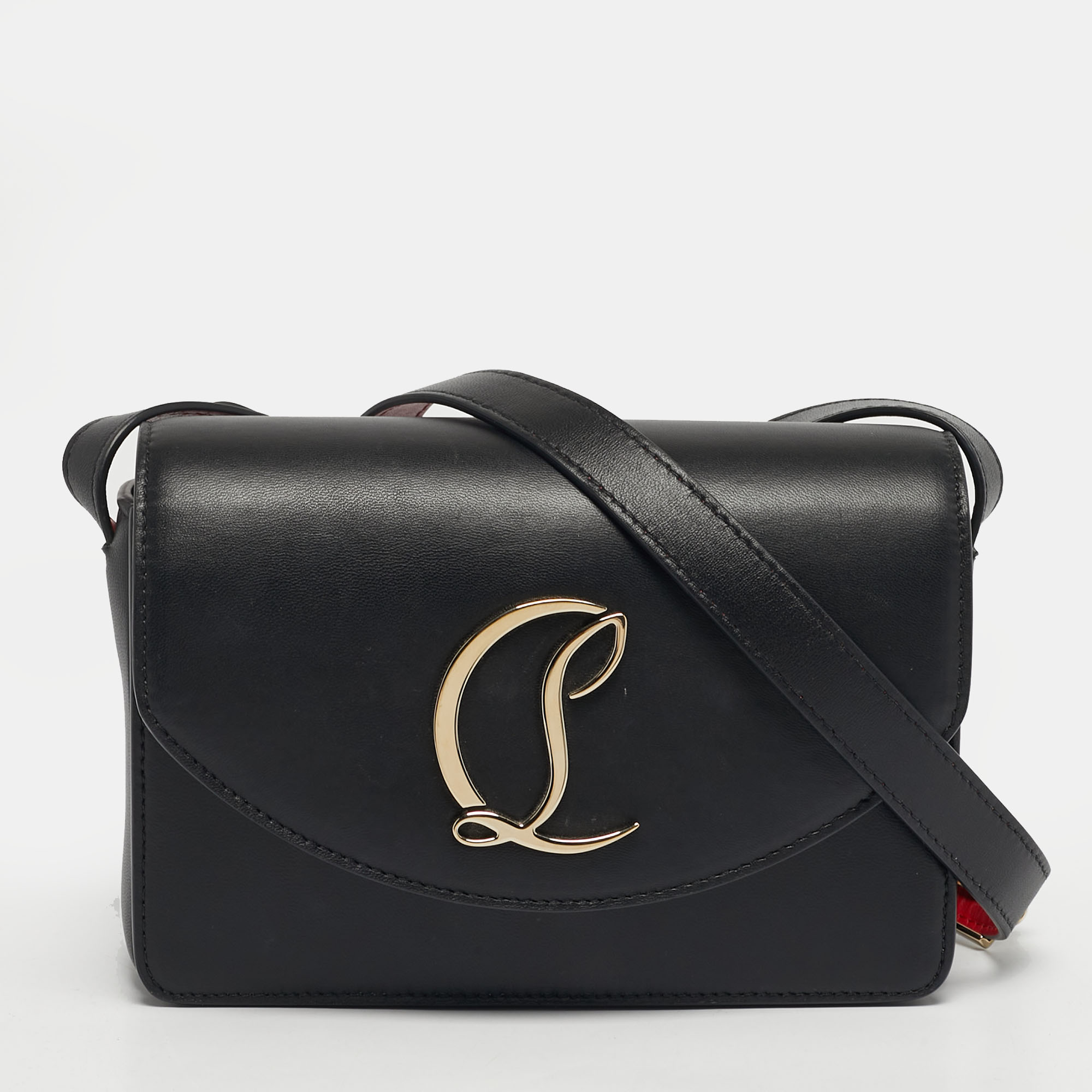 

Christian Louboutin Loubi54 Small Black Leather Shoulder Bag