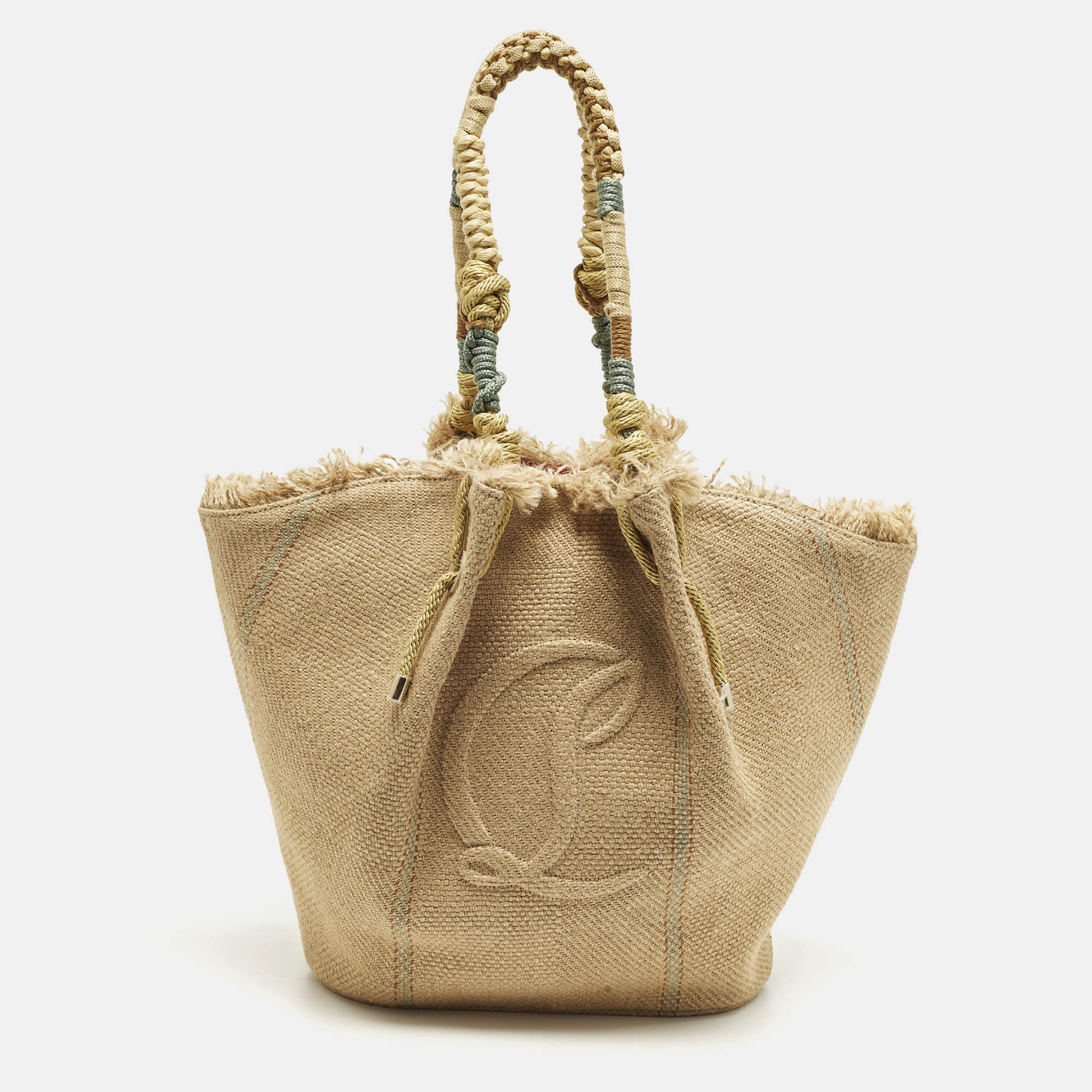 

Christian Louboutin By My Side Beige Jute Tote