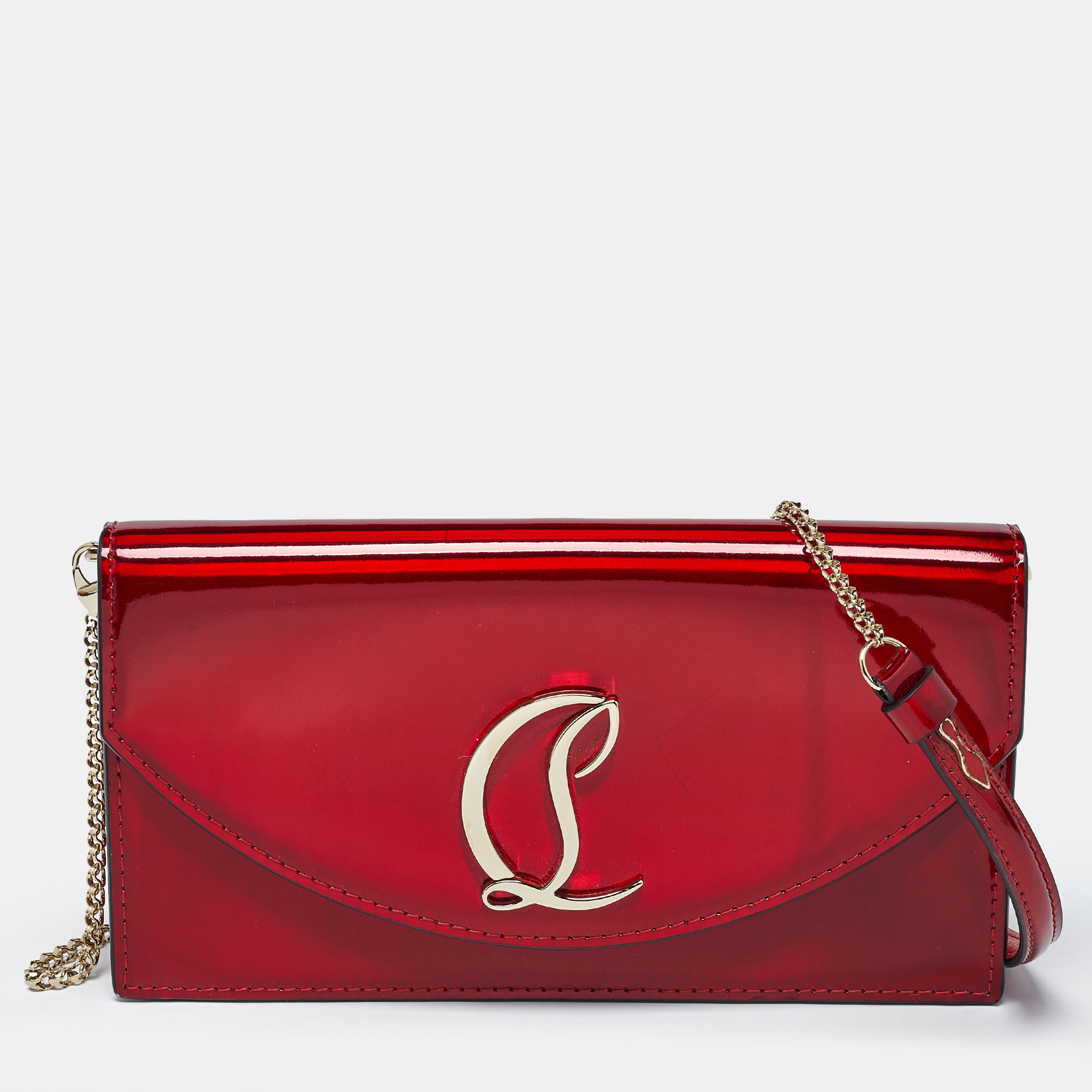 

Christian Louboutin Loubi54  Red Patent Leather Clutch