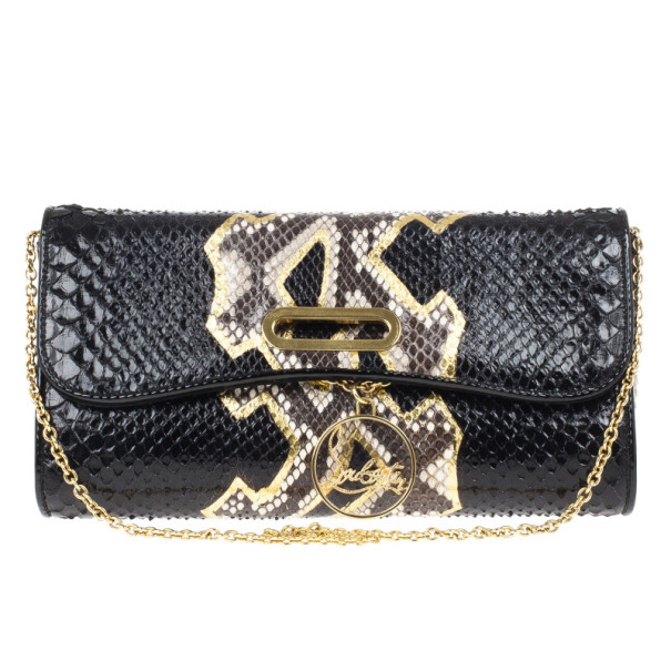 Christian Louboutin Python Riviera Clutch