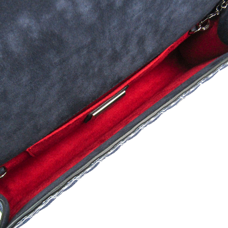 

Christian Louboutin Blue Denim Cabata Clutch Bag