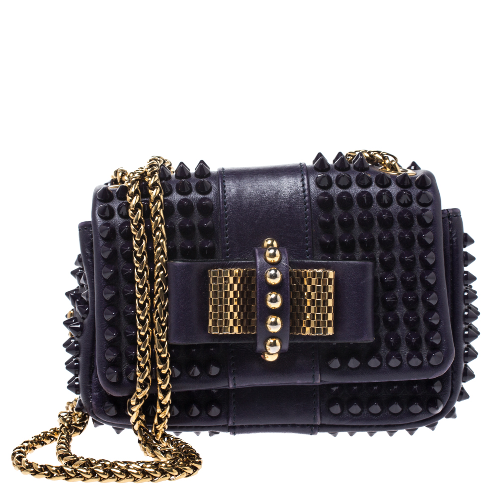 Sweet Charity Small Spiked Crossbody Bag Violet
