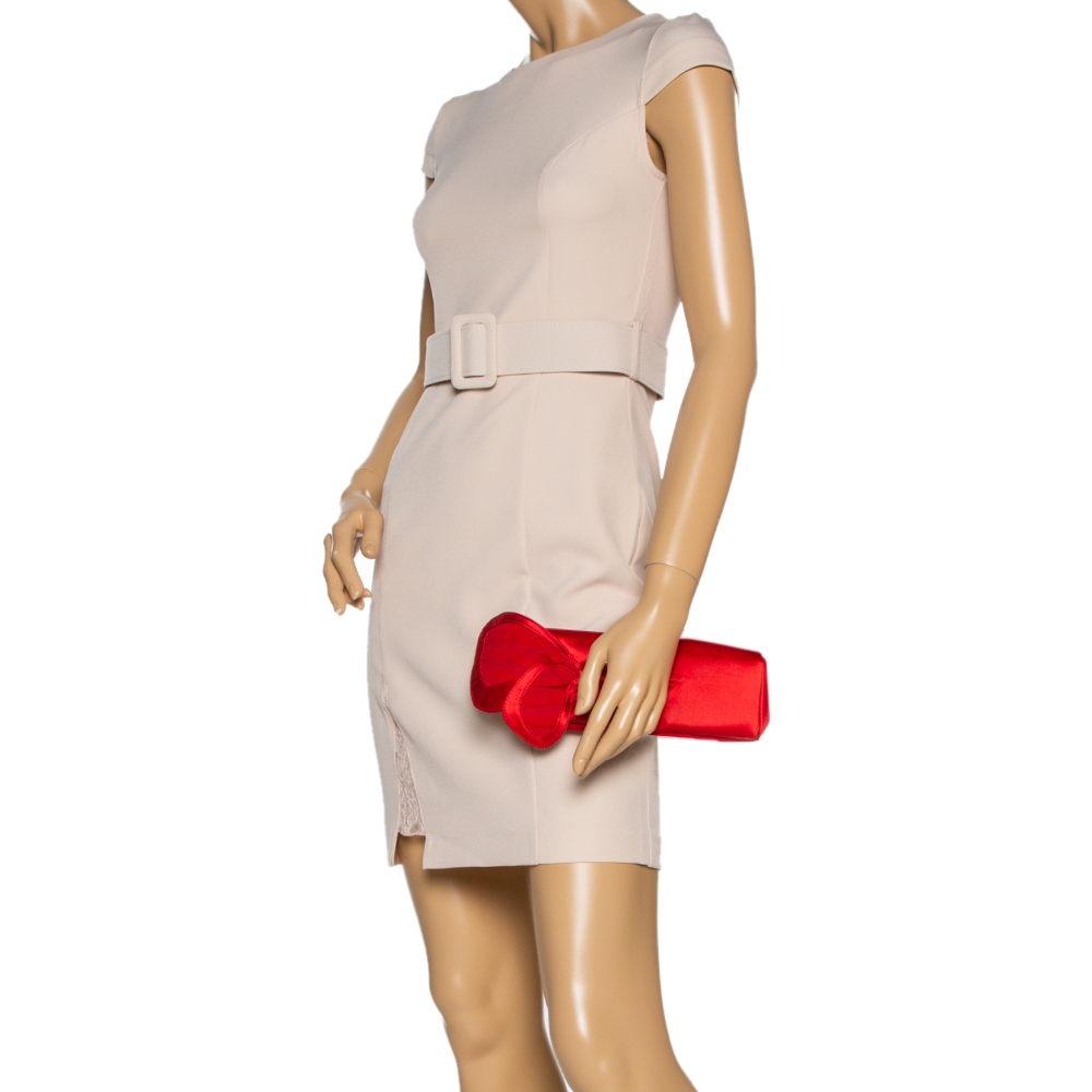 

Christian Louboutin Red Satin Clutch
