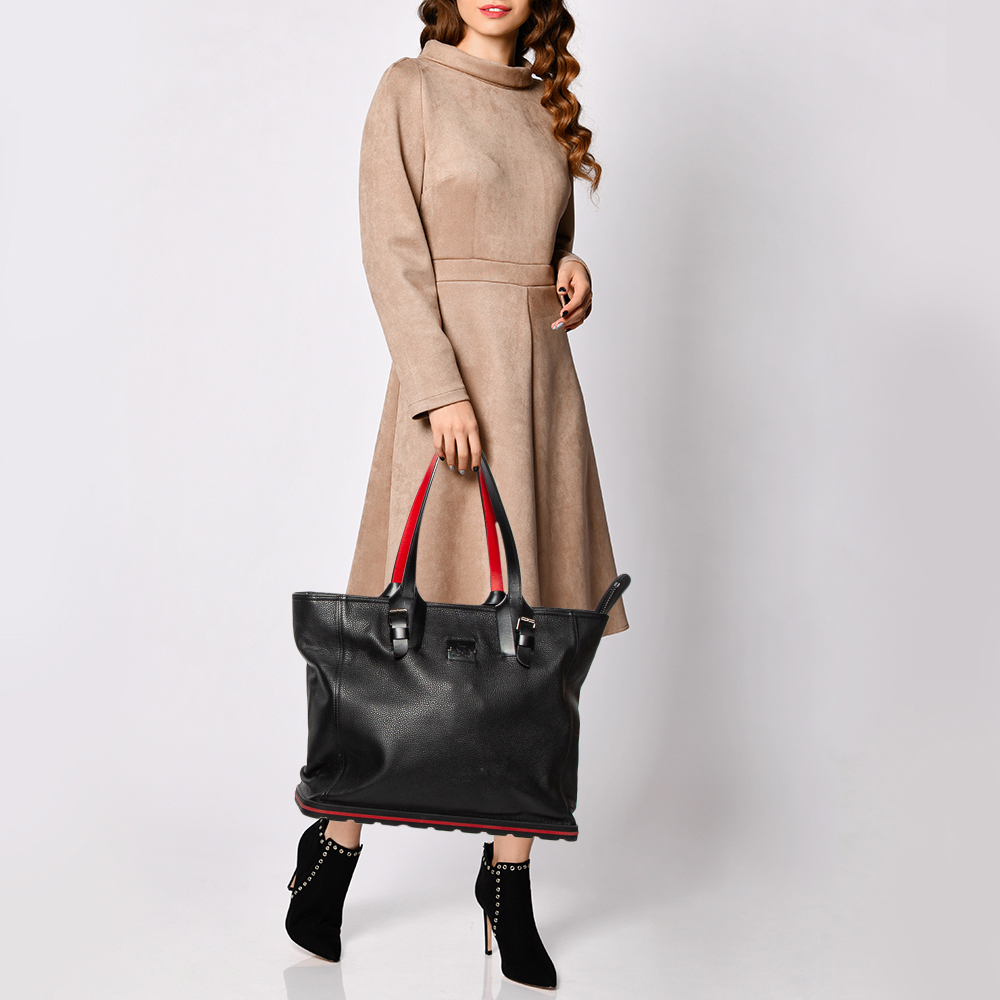 

Christian Louboutin Black Leather Kabiker Tote