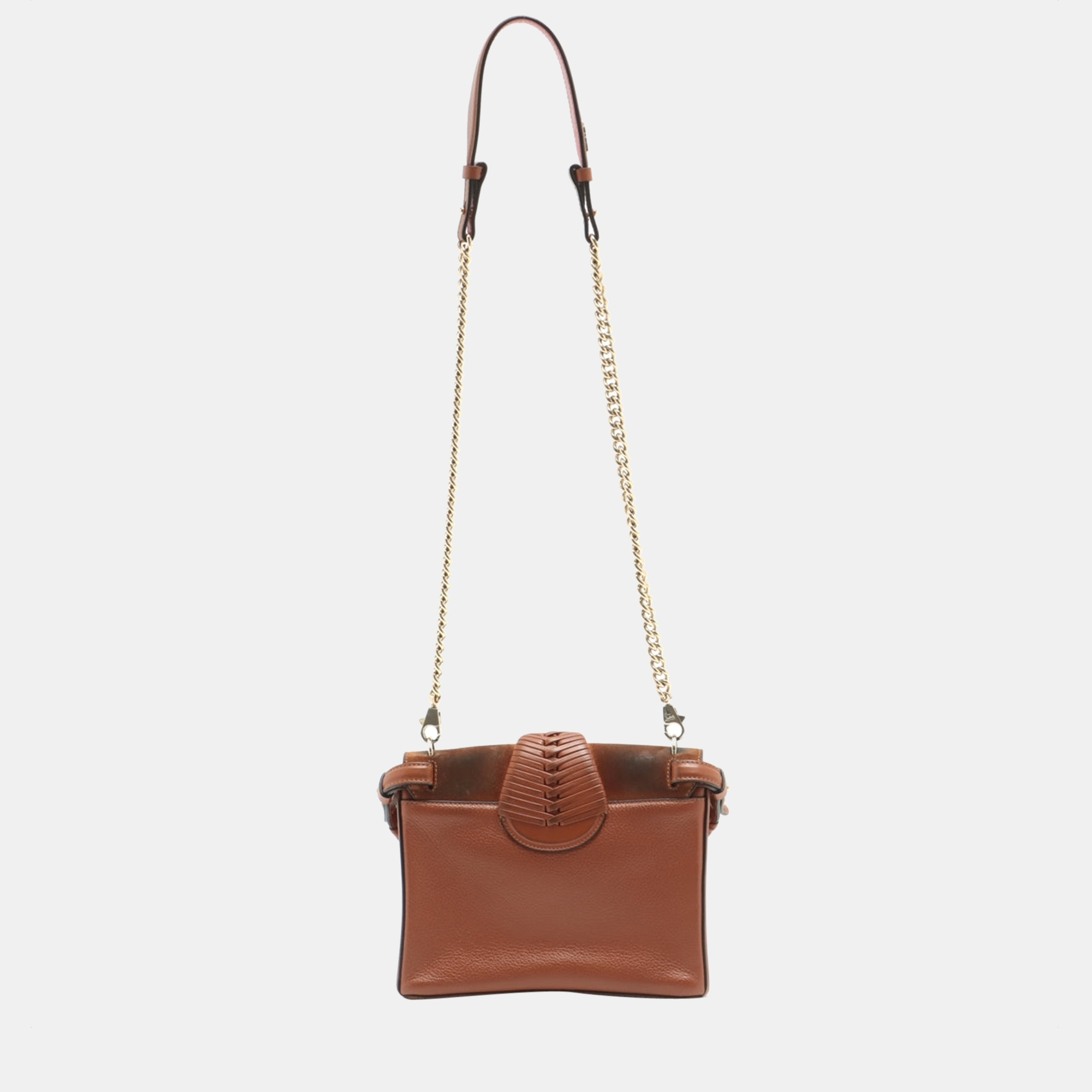 

Christian Louboutin Rubylou Leather & suede Chain shoulder bag Brown
