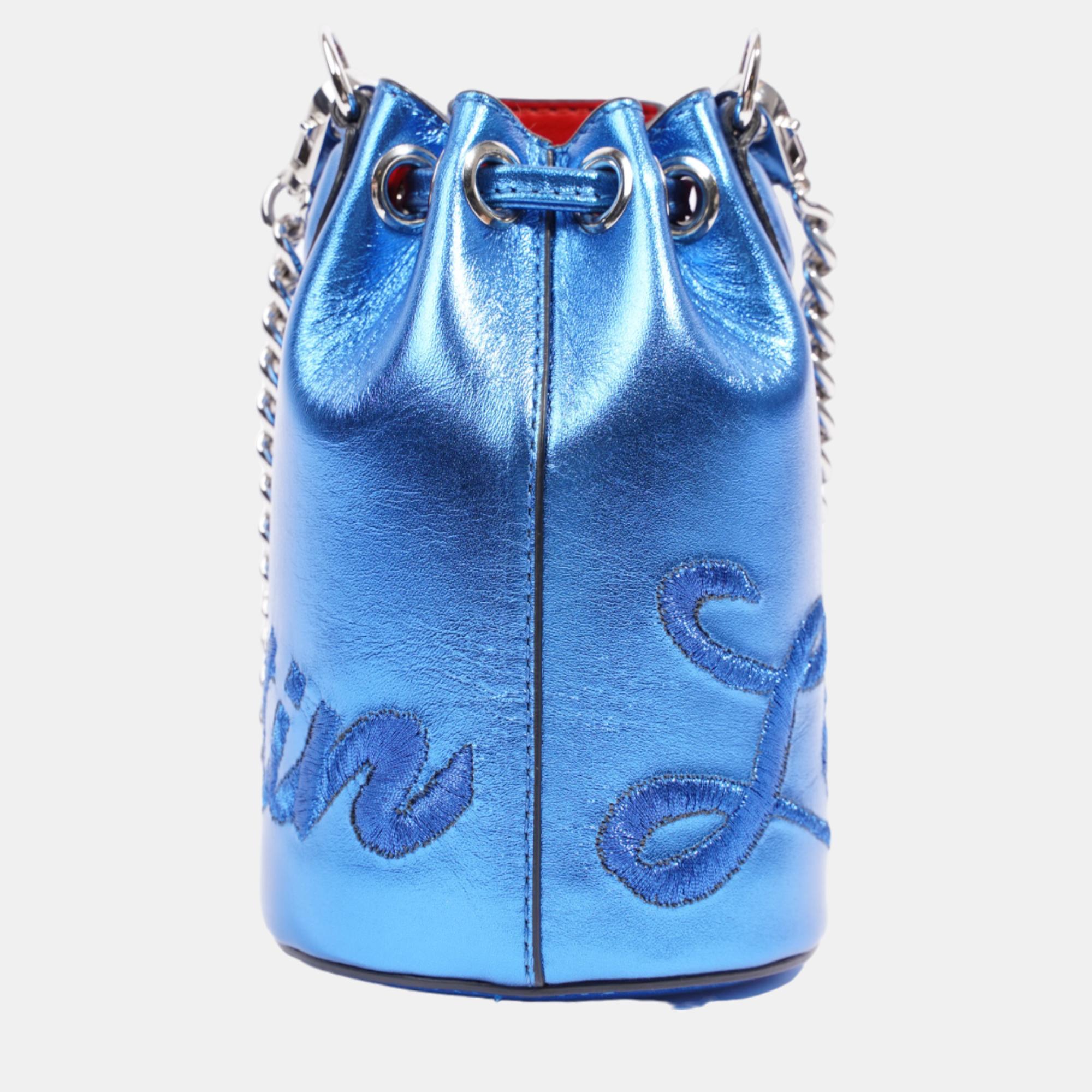 

Christian Louboutin Marie Jane Mini Bucket Bag Blue