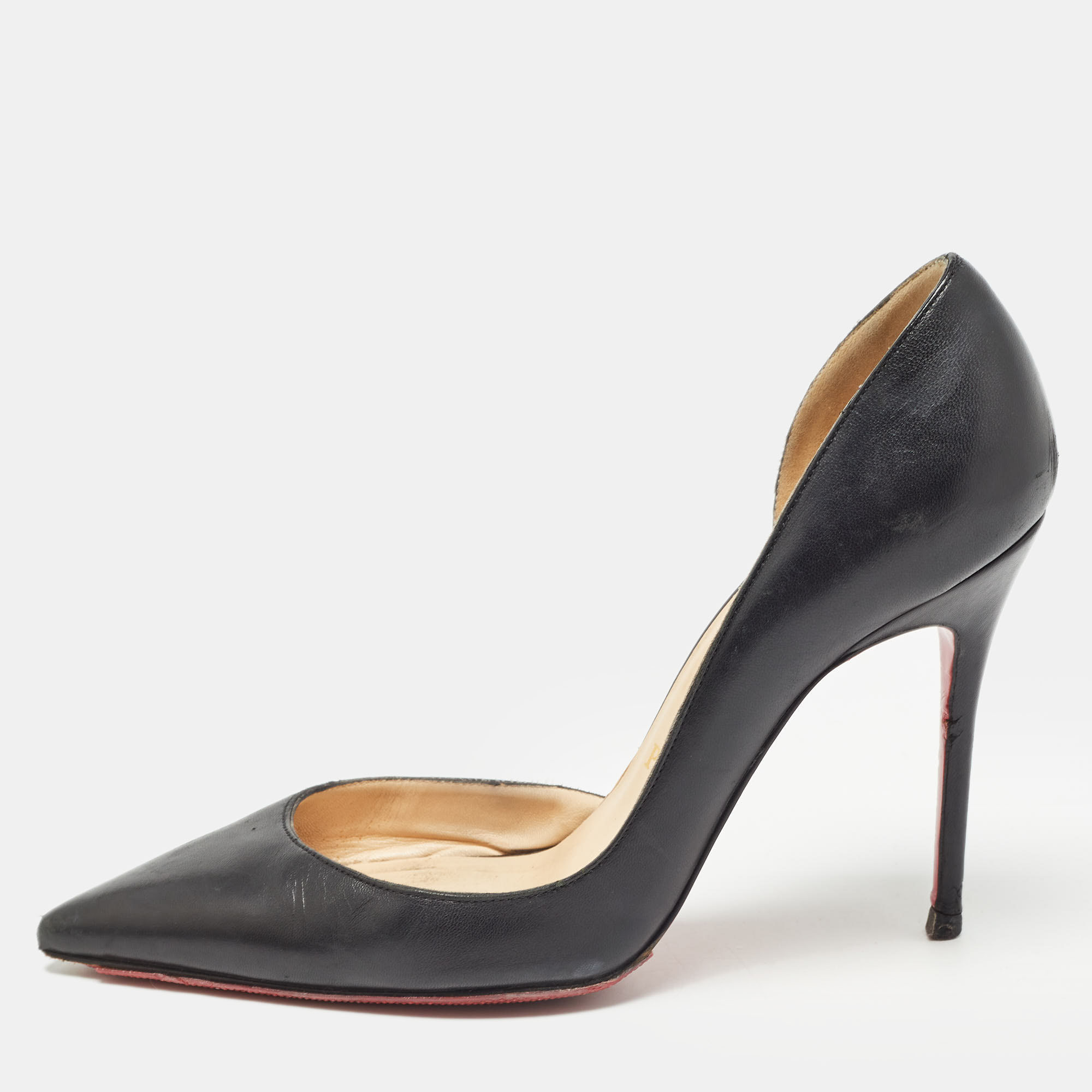 

Christian Louboutin Black Leather Iriza Pumps Size