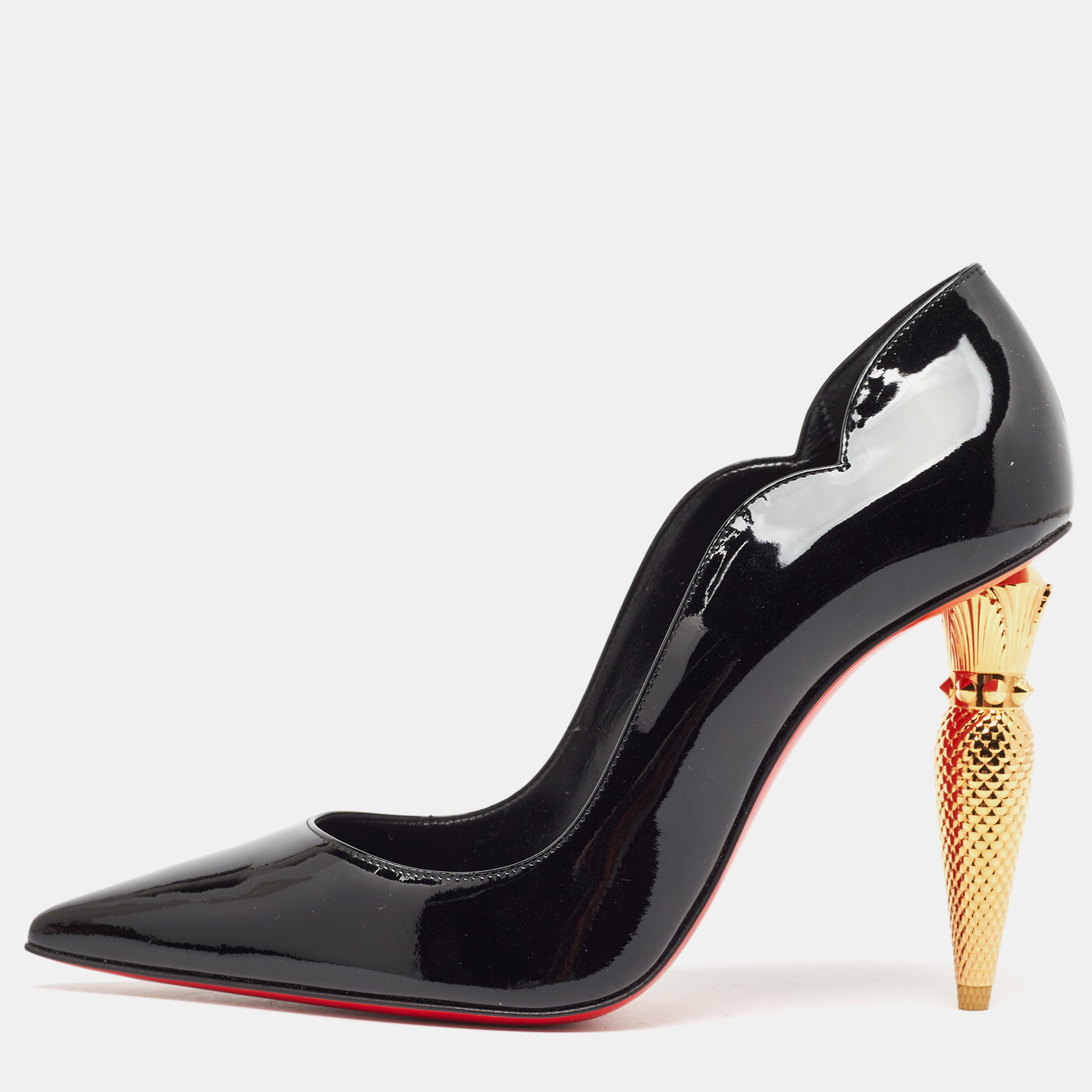 

Christian Louboutin Black Patent Lipchick Pumps Size