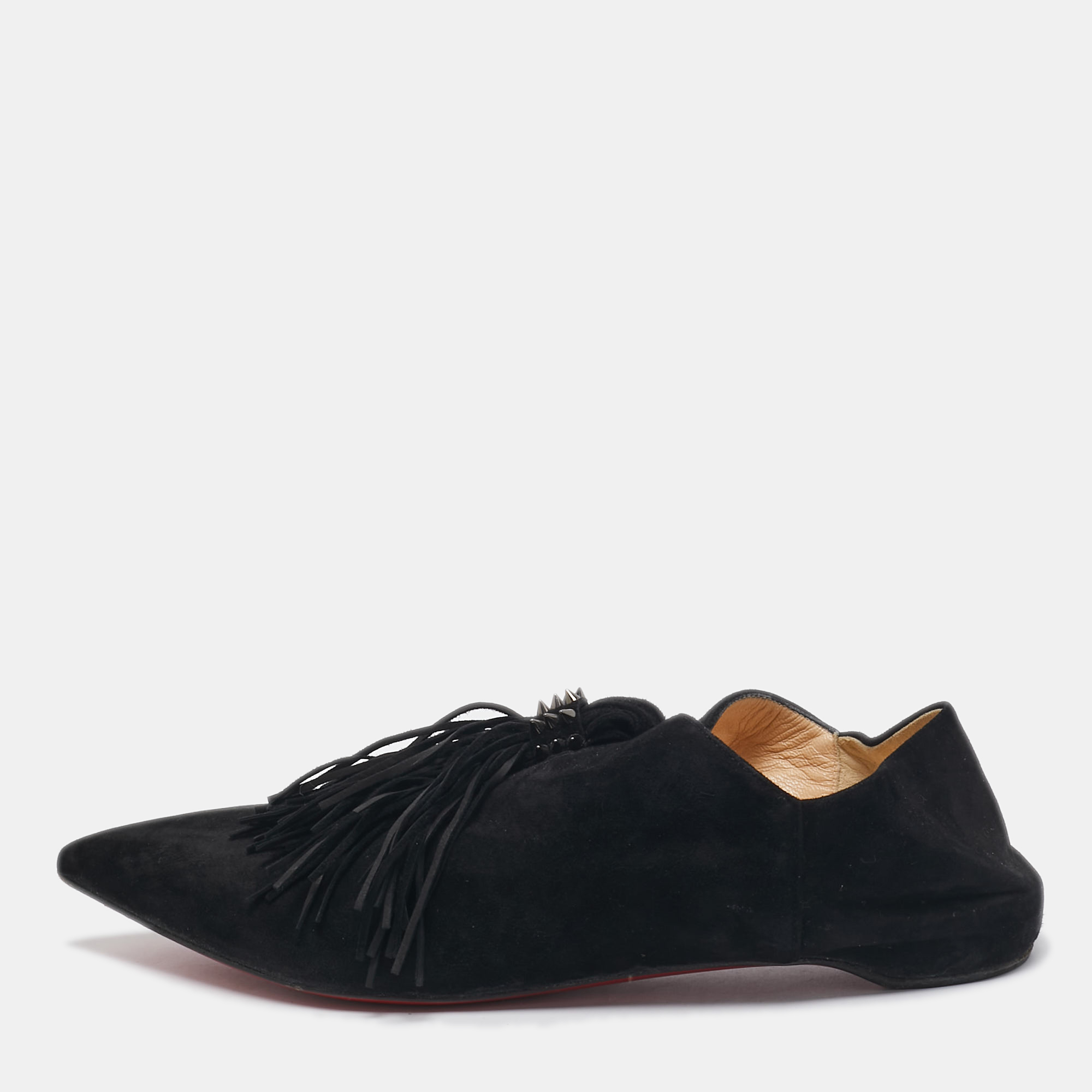 

Christian Louboutin Black Suede Medinana Flats Size