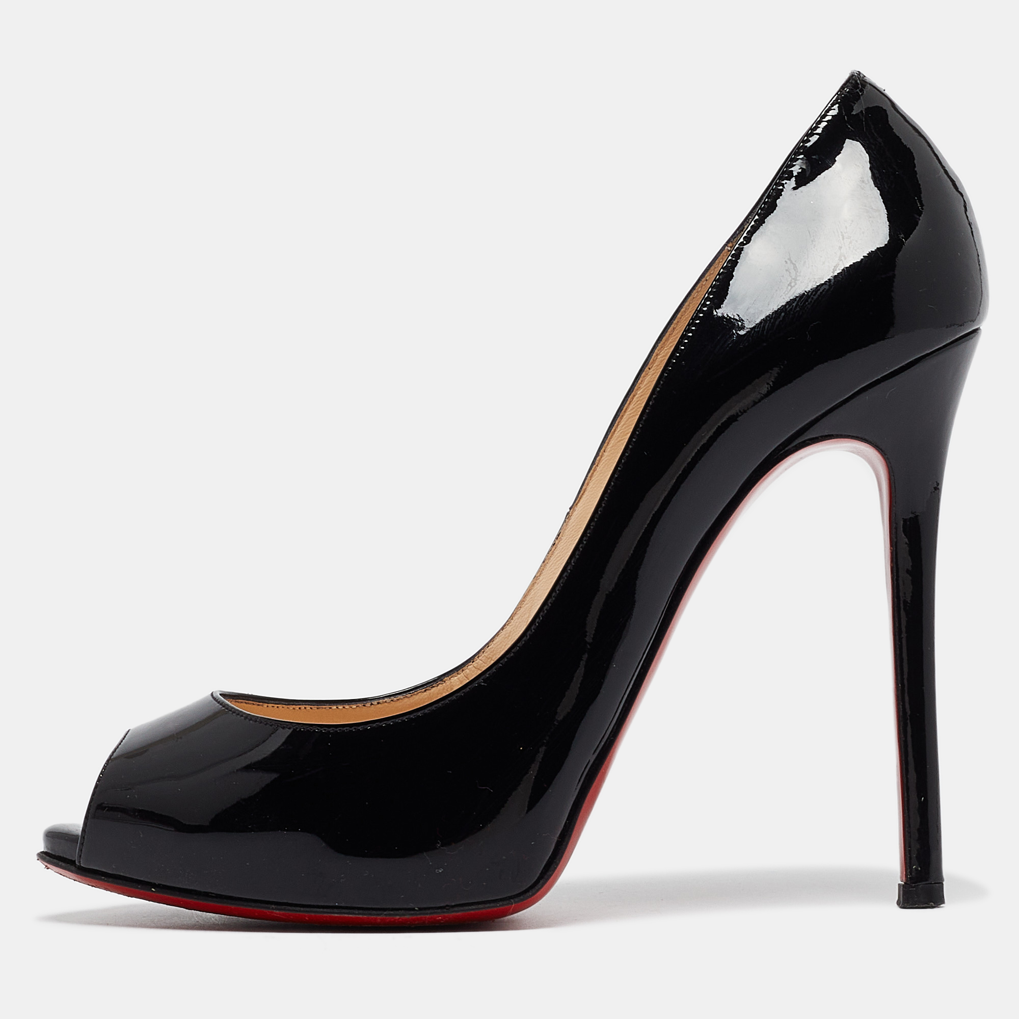 

Christian Louboutin Black Patent Leather Flo Pumps Size