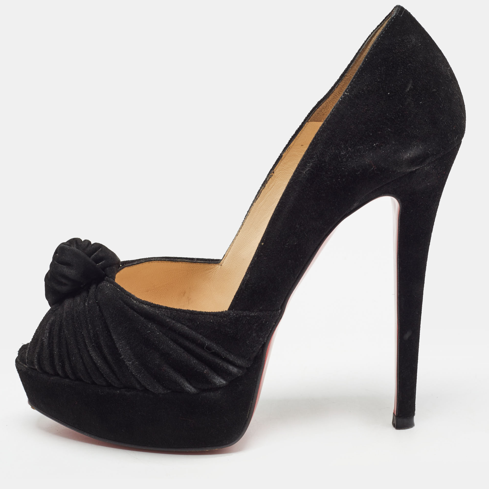 

Christian Louboutin Black Suede Greissimo Pumps Size