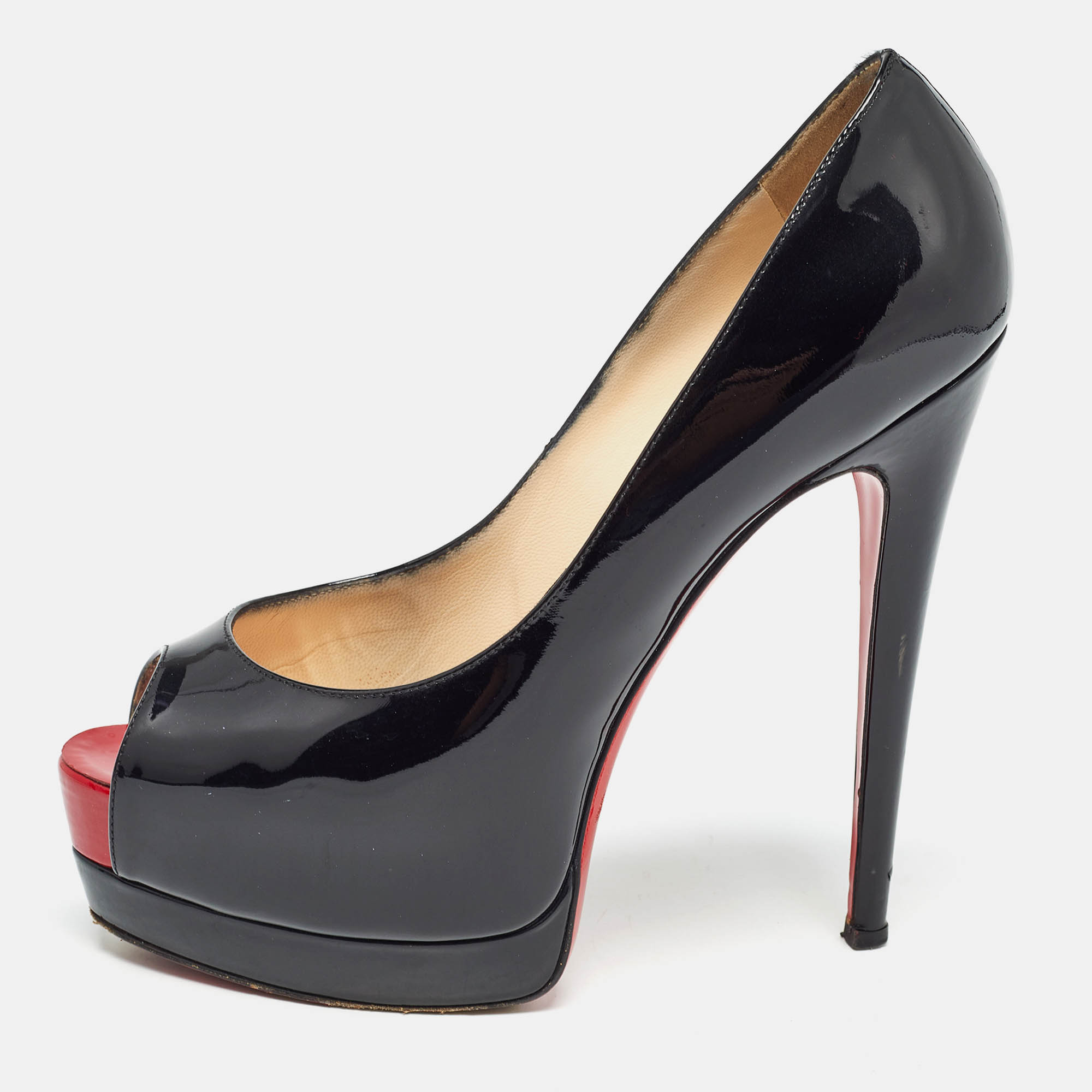 

Christian Louboutin Black Patent Leather Altadama Pumps Size