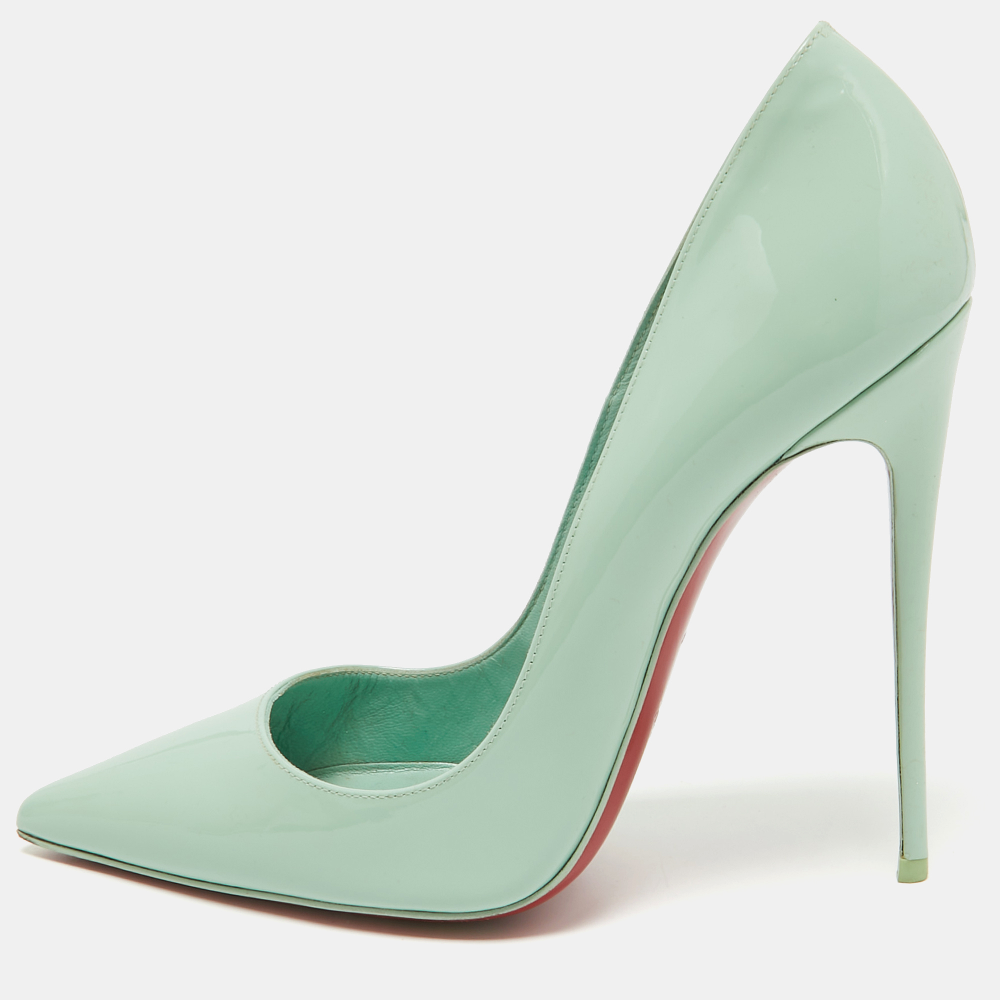 

Christian Louboutin Green Patent Pigalle Pumps Size