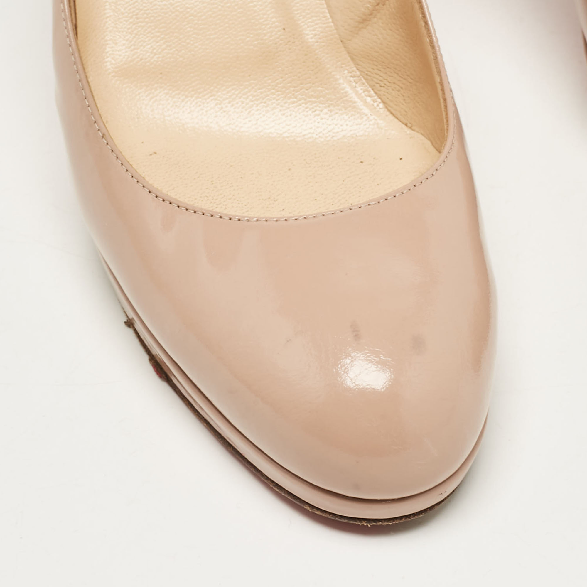 Christian Louboutin Beige Patent New Simple Pumps Size 39 