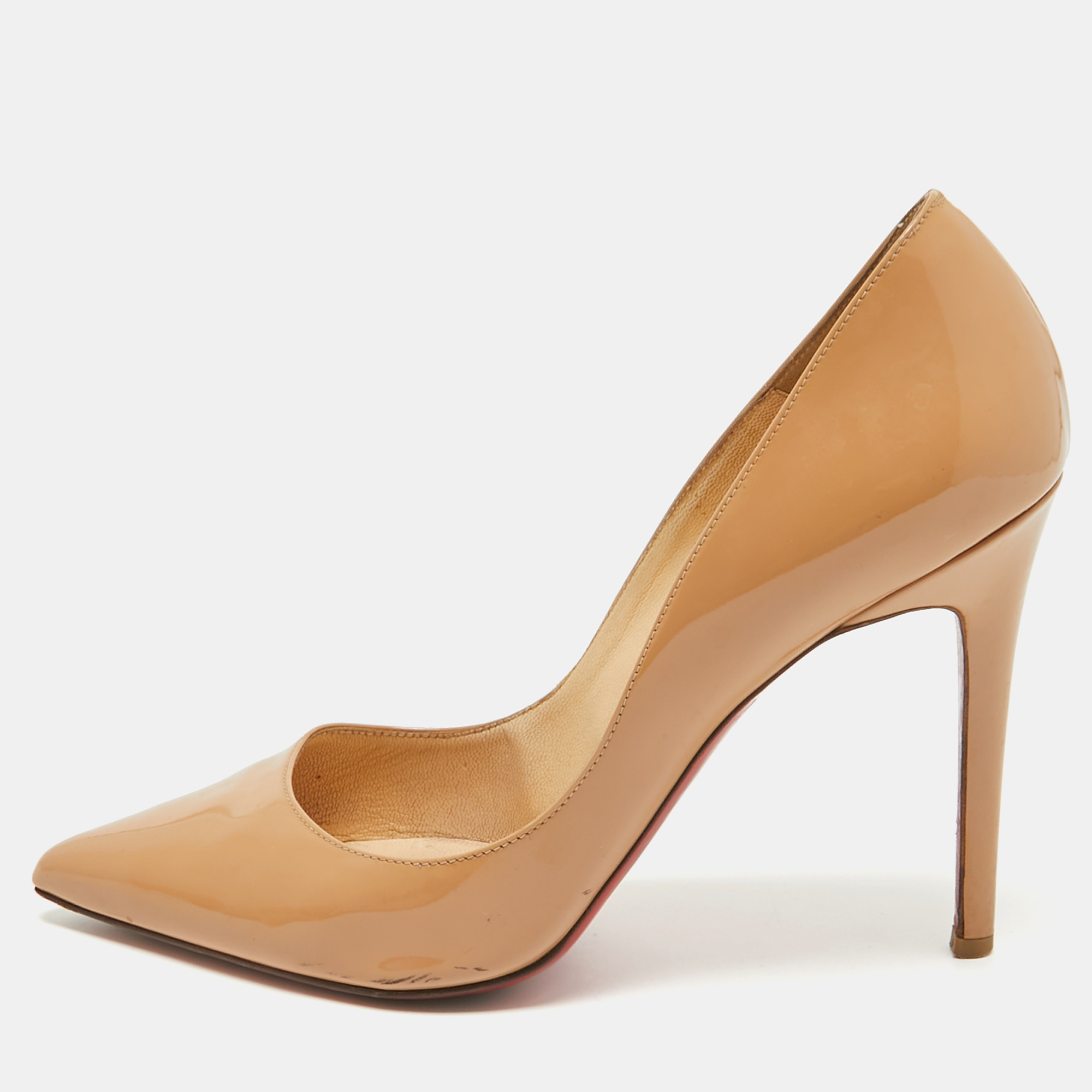 

Christian Louboutin Beige Patent Leather Pigalle Pumps Size