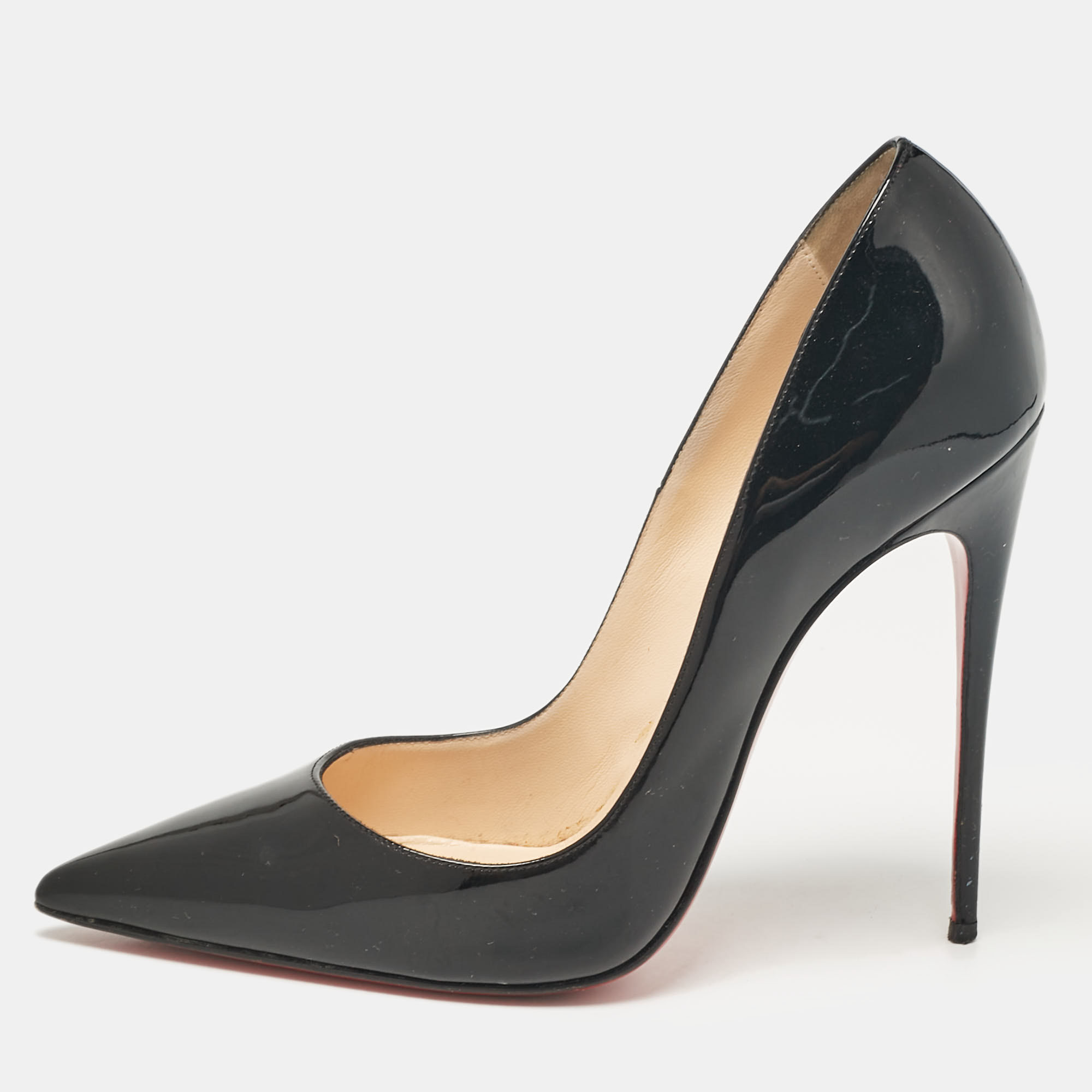 

Christian Louboutin Black Patent Leather So Kate Pumps Size