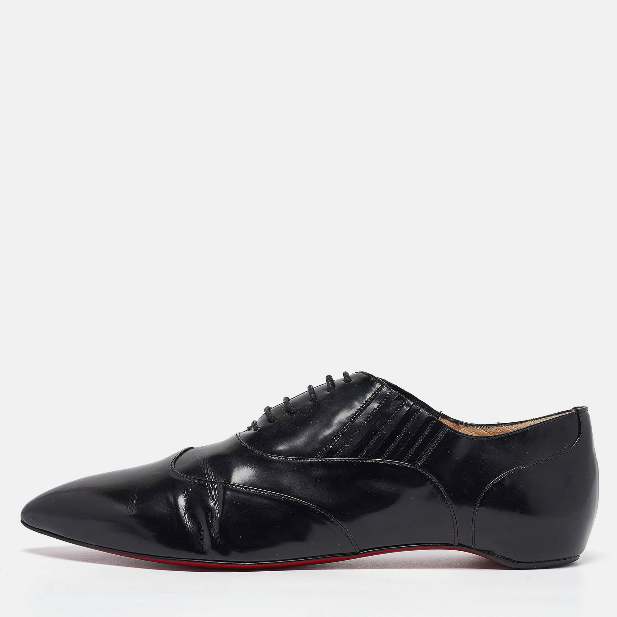 

Christian Louboutin Black Leather Oxfords Size