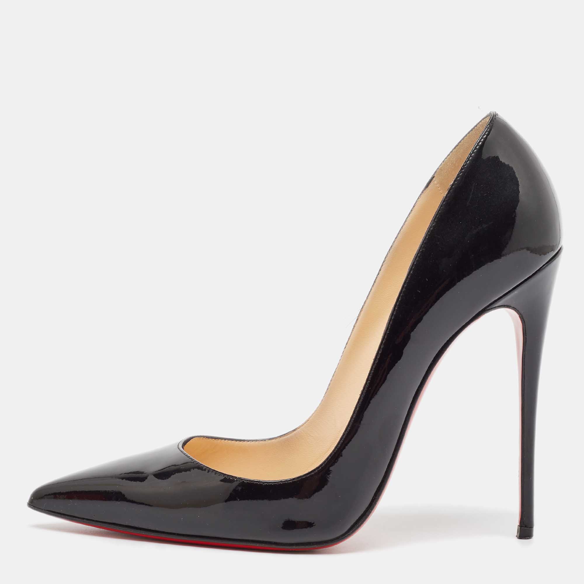 

Christian Louboutin Black Patent Leather So Kate Pumps Size