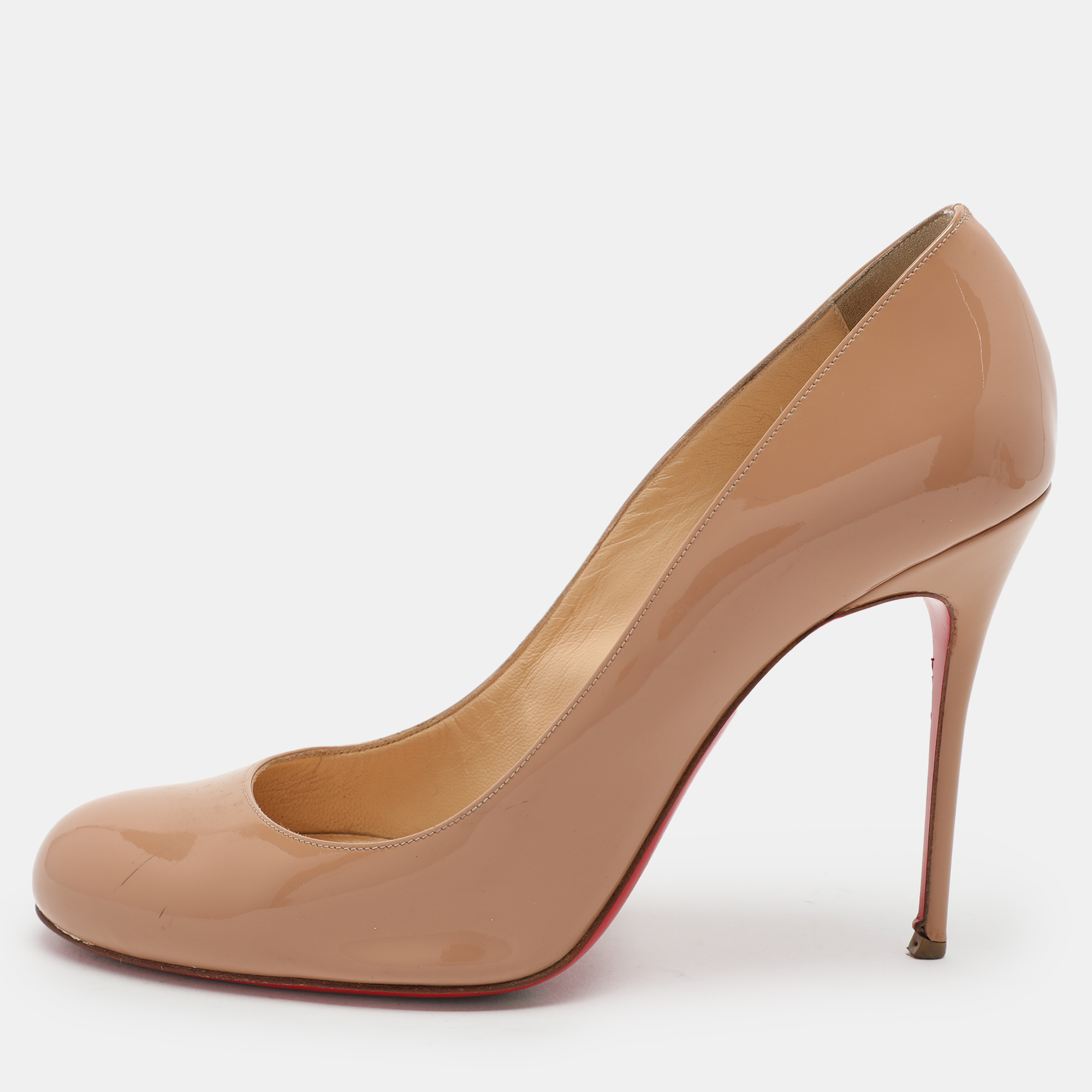 

Christian Louboutin Beige Patent Leather Simple Pumps Size