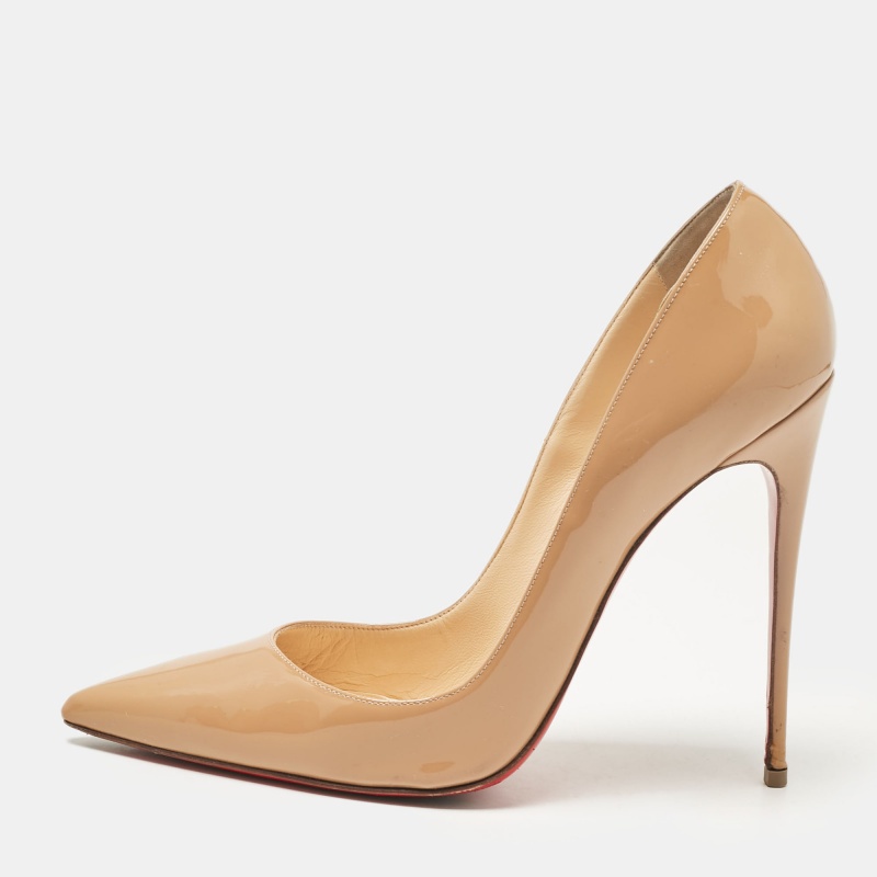 

Christian Louboutin Beige Patent Leather So Kate Pumps Size