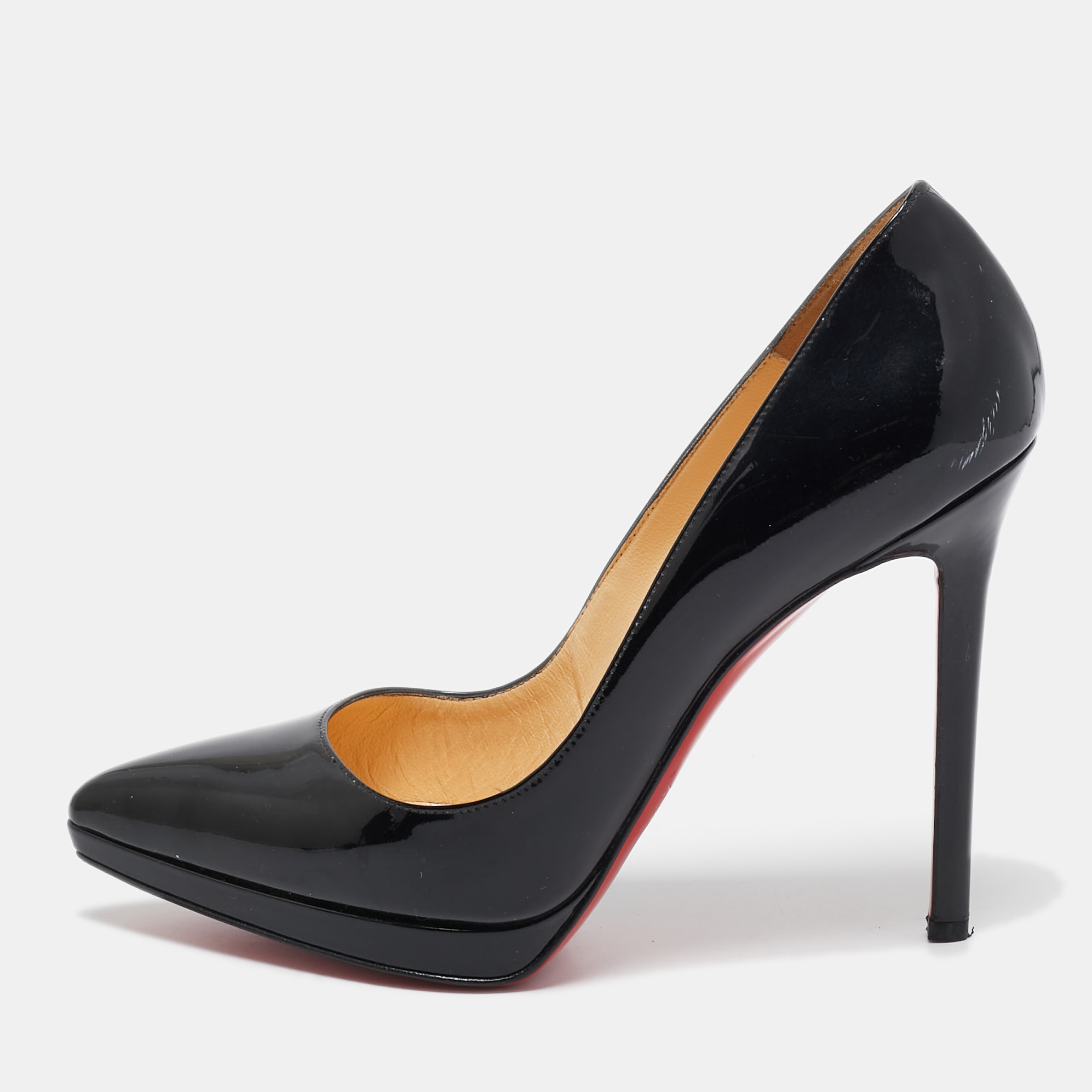 

Christian Louboutin Black Patent Leather Pigalle Plato Pumps Size