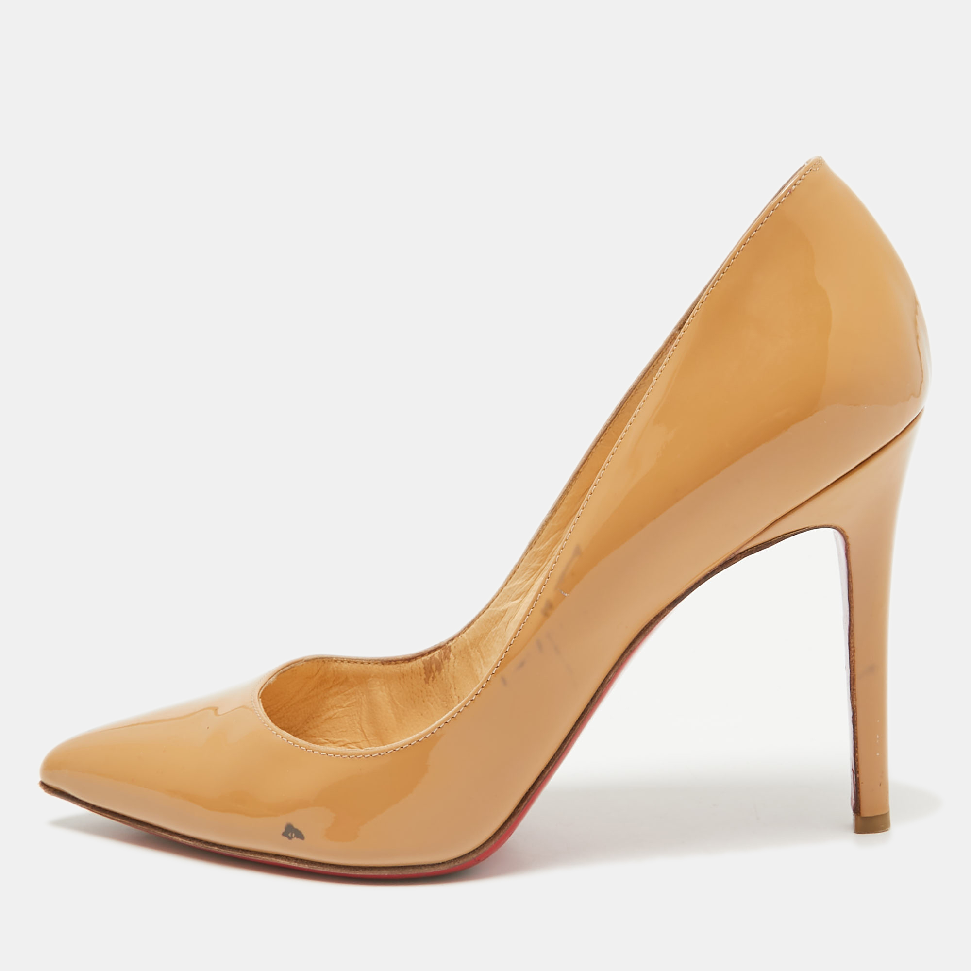 

Christian Louboutin Beige Patent Leather Pigalle Pumps Size