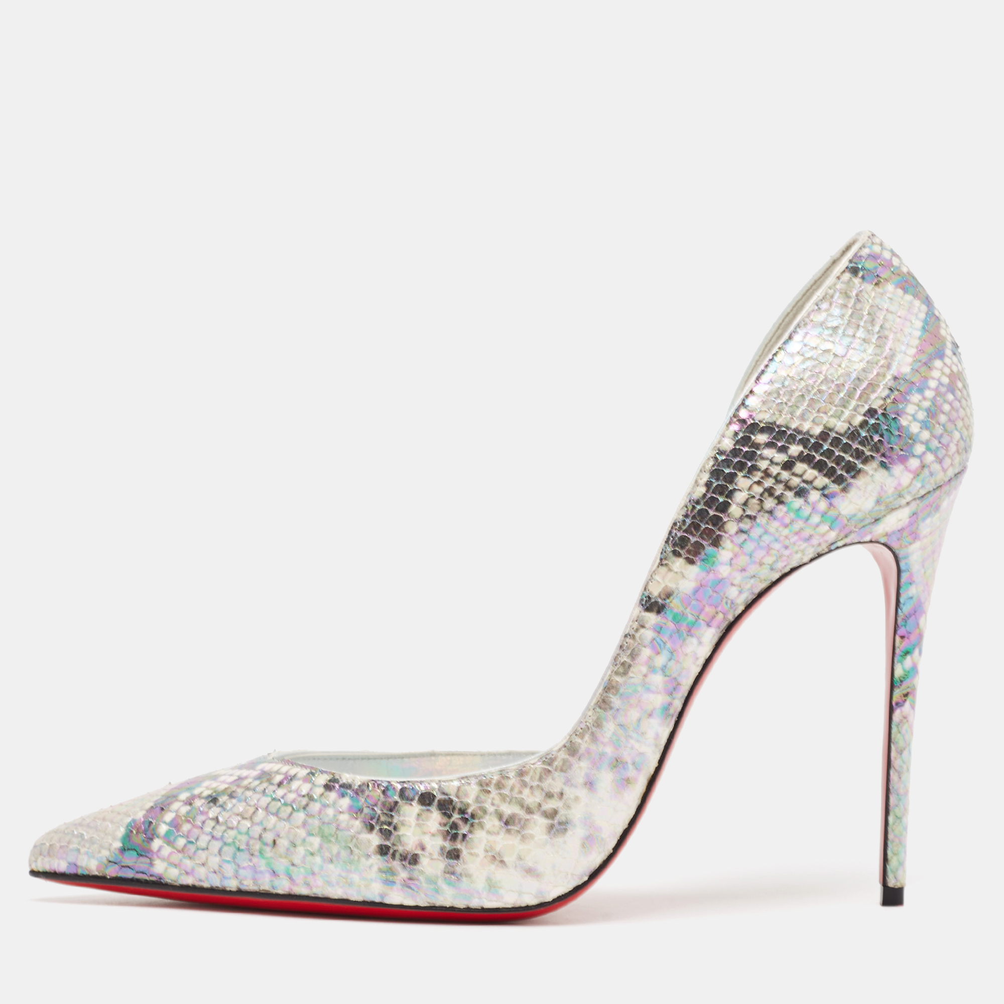 

Christian Louboutin Multicolor Python Embossed Leather Iriza Pumps