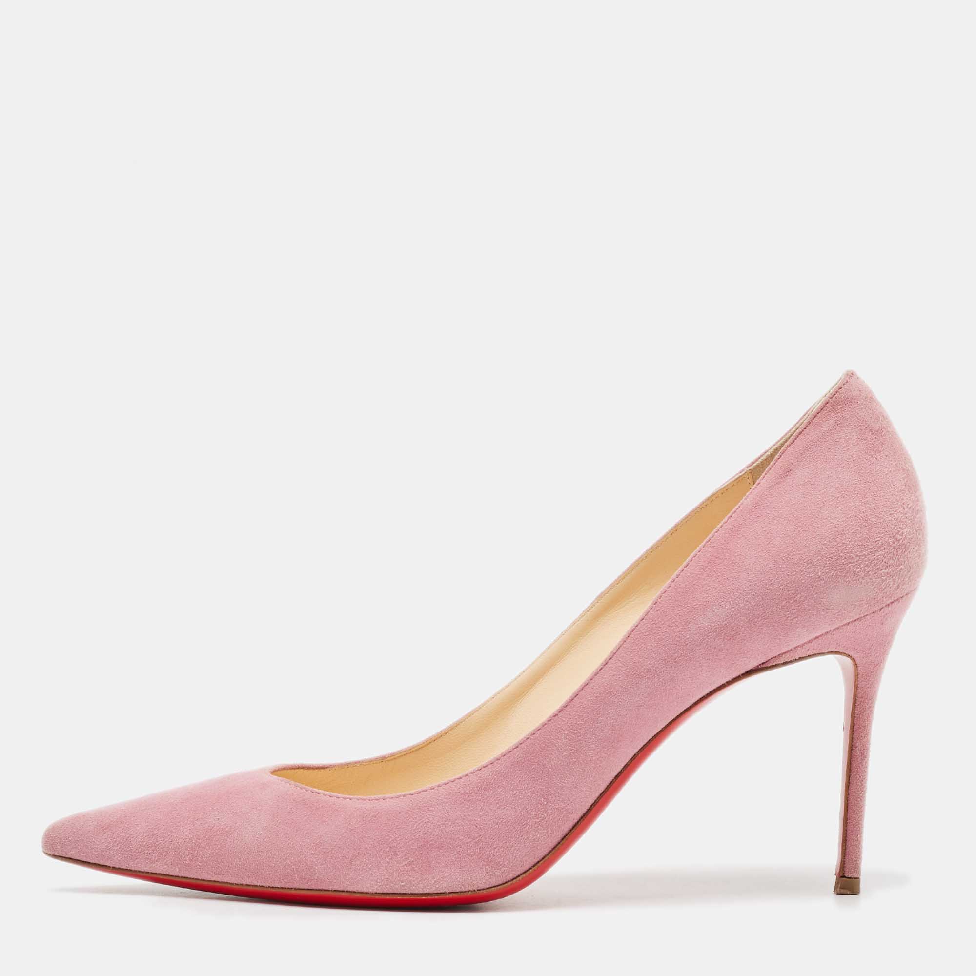 

Christian Louboutin Pink Suede Pigalle Pointed Toe Pumps Size