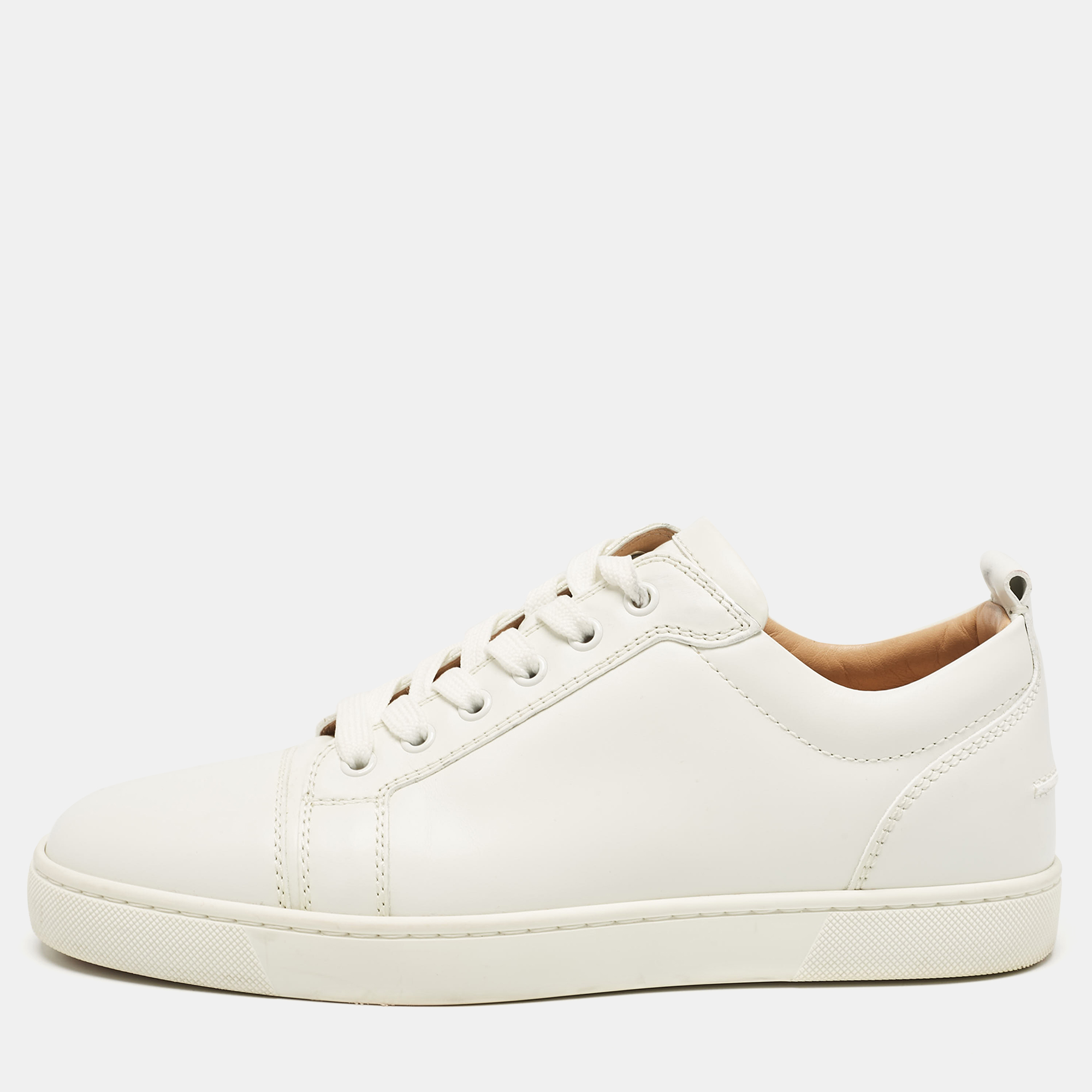 

Christian Louboutin White Leather Louis Junior Low Top Sneakers Size