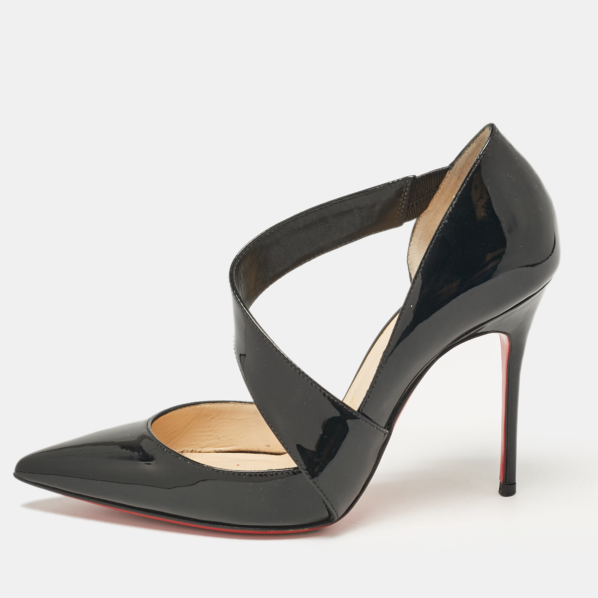 

Christian Louboutin Black Patent Leather Ograde Pumps Size