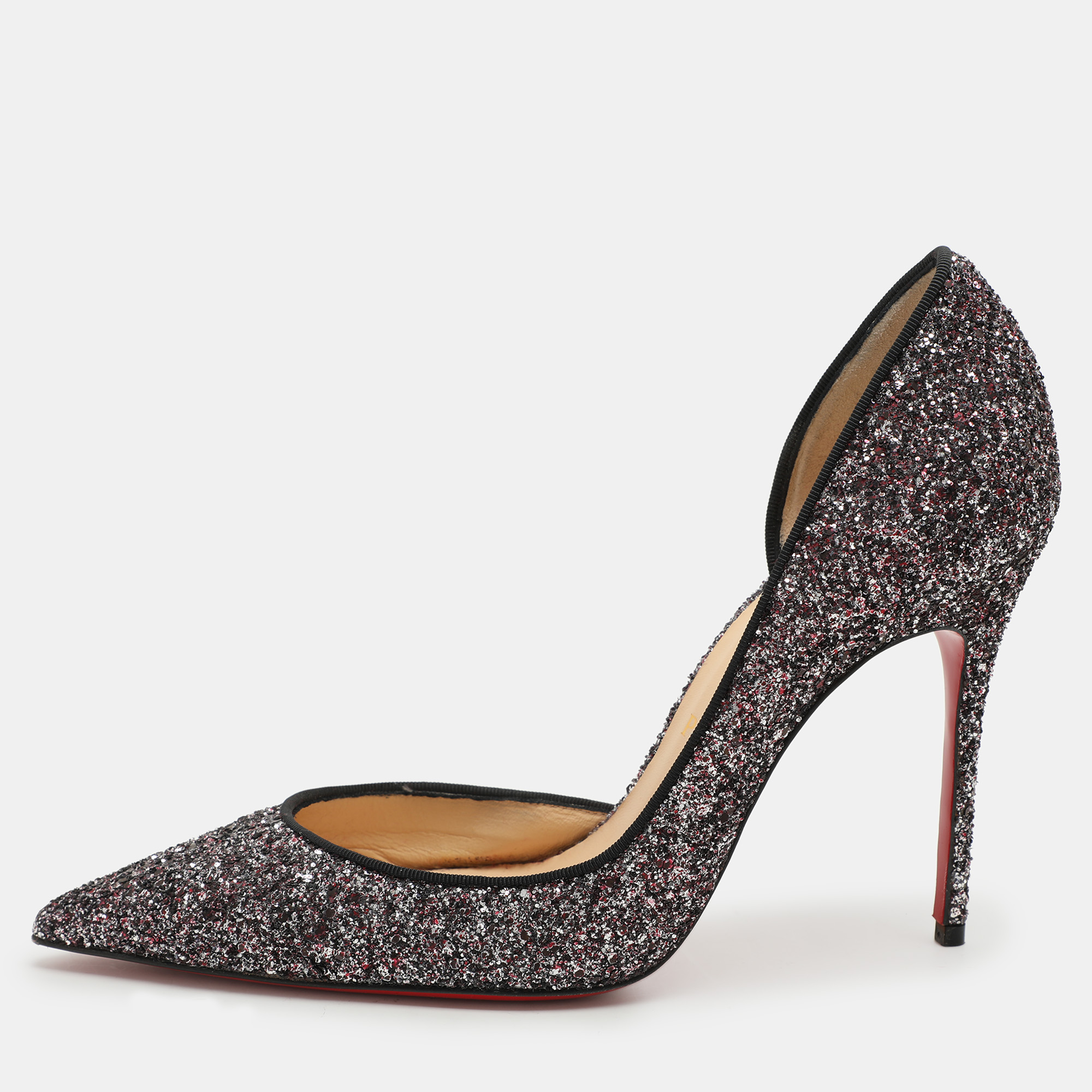 

Christian Louboutin Multicolor Glitter Iriza D'orsay Pumps Size